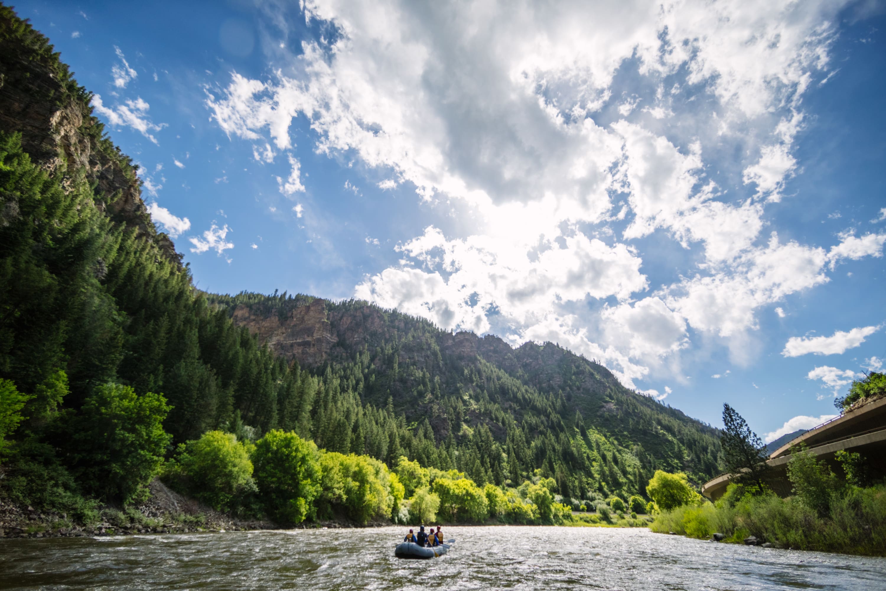 late afternoon solitude on the Colorado River in Glenwood Canyon