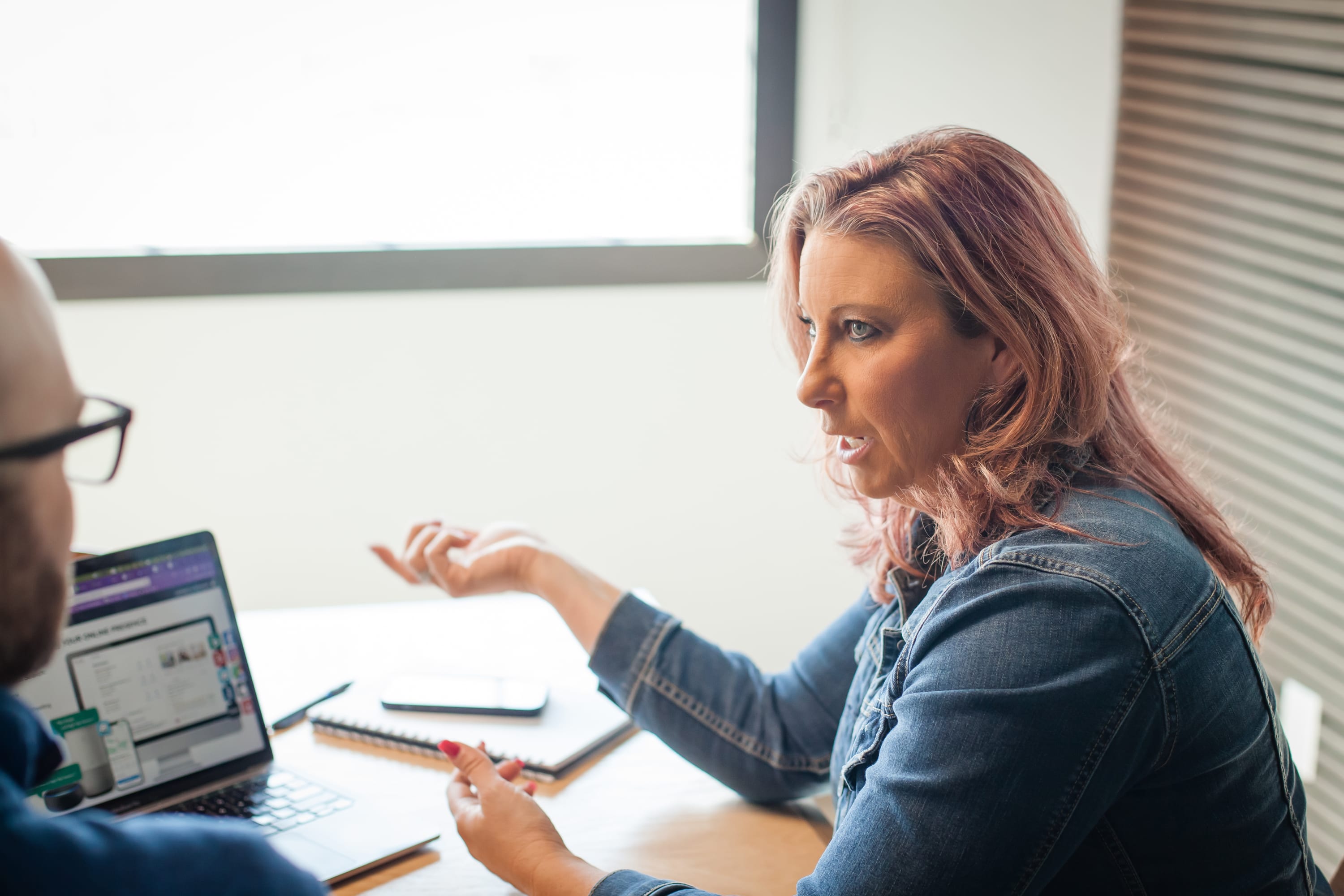 Woman consulting in a business meeting