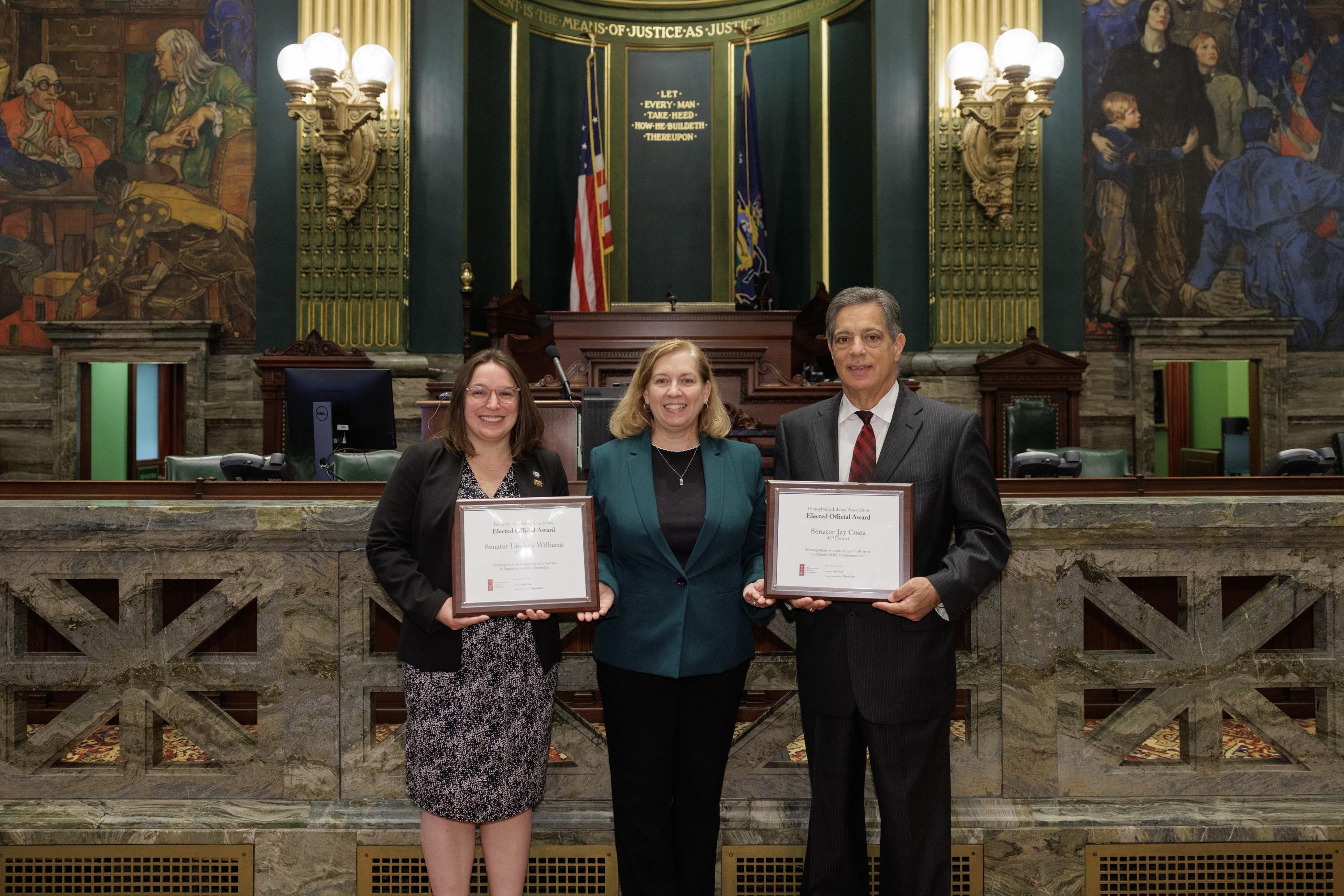 Senator Lindsey Williams and Senator Jay Costa