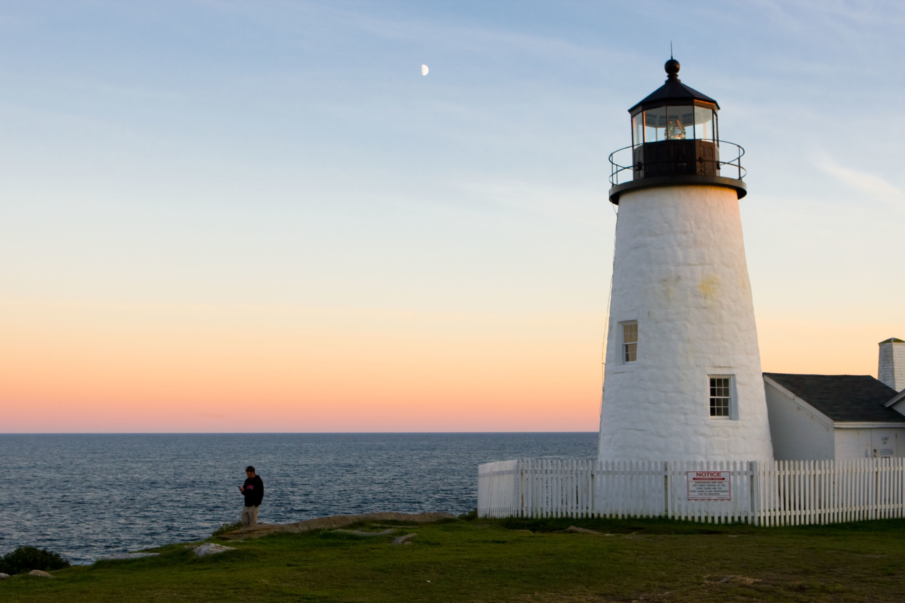 Pemaquid Lighthouse with at sunrise