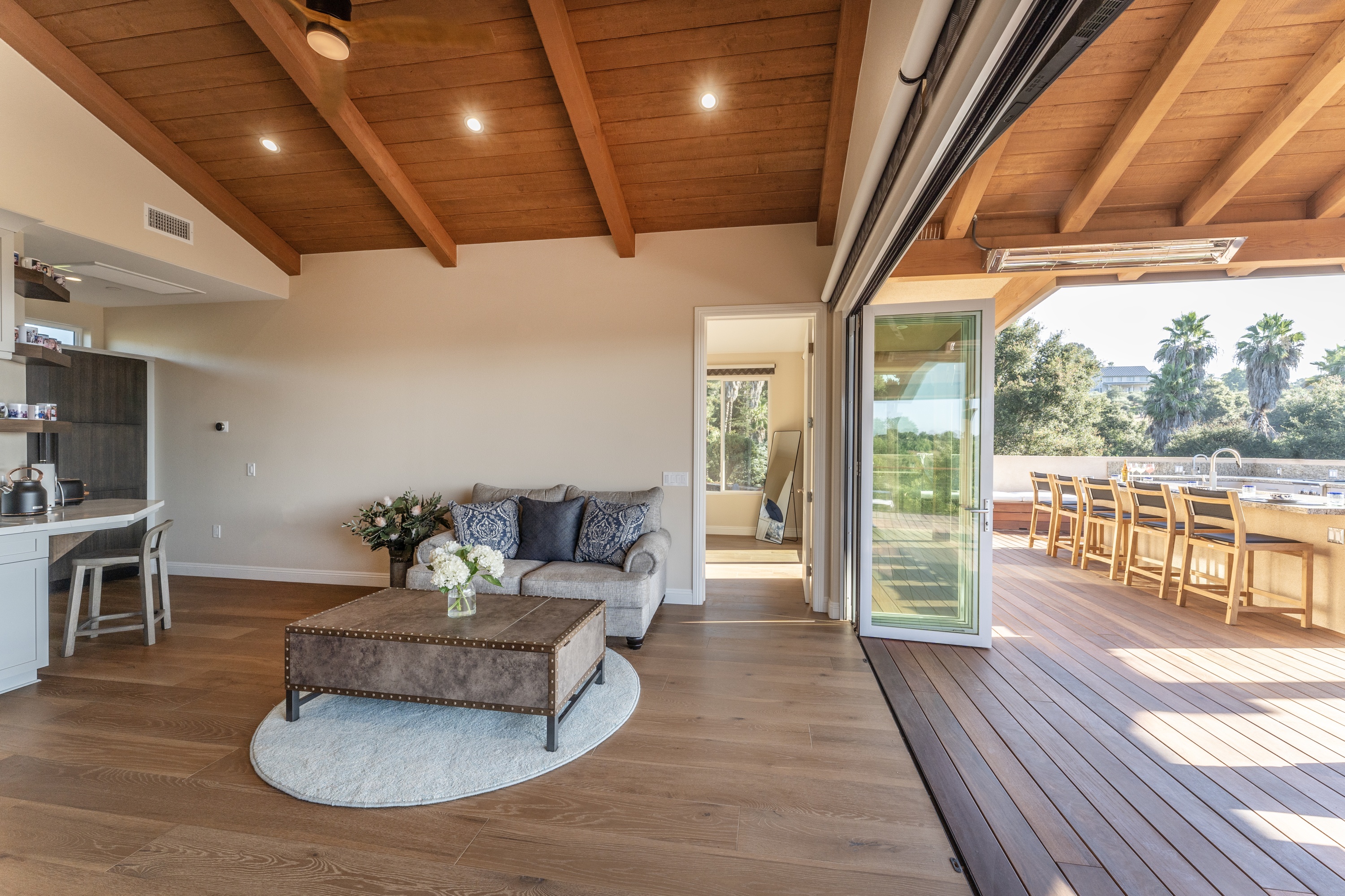 Beautiful folding Cantina door in a custom accessory dwelling unit.