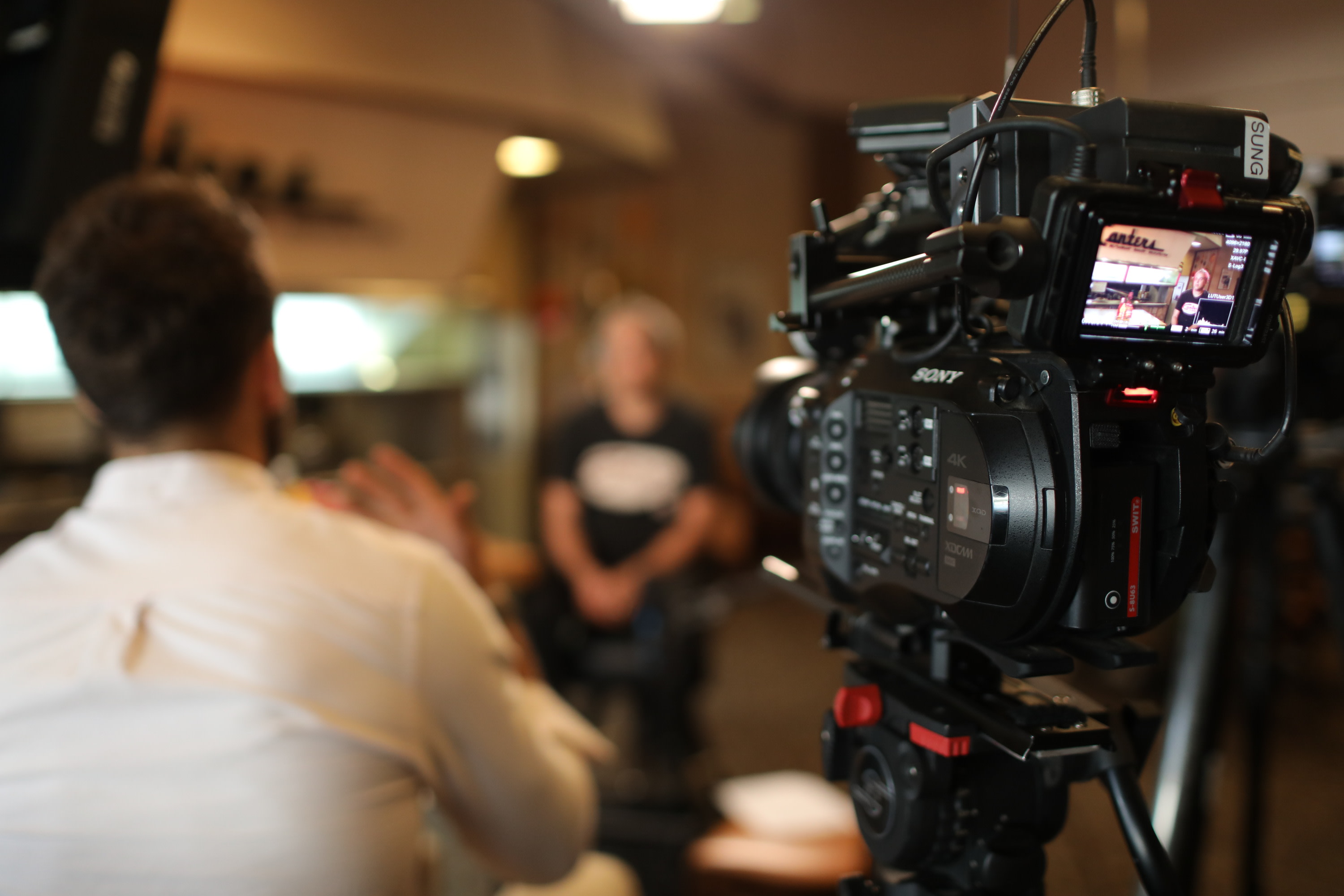Charlotte video production crew - filming interviews