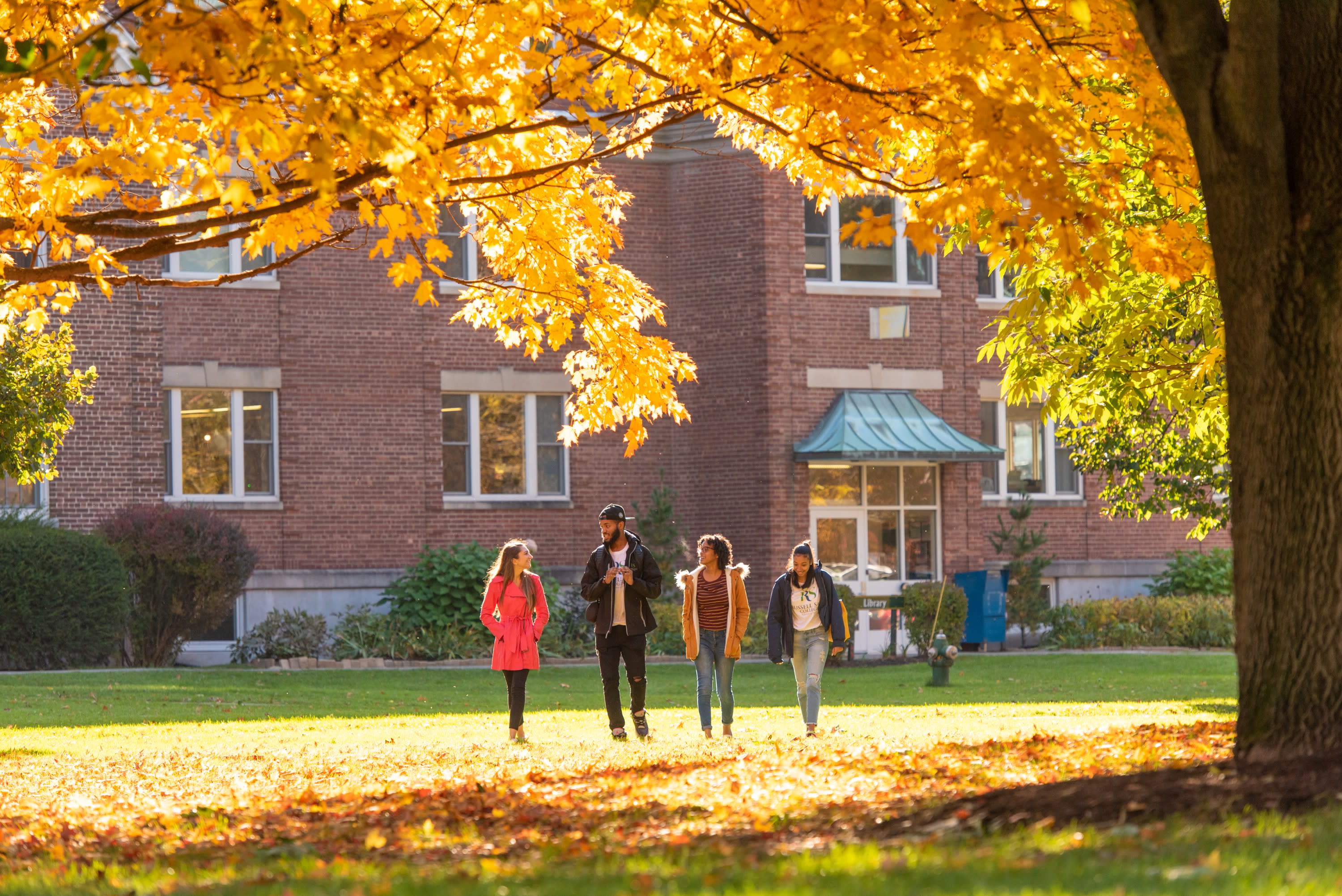 Outside the Library on Russell Sage College's Albany campus