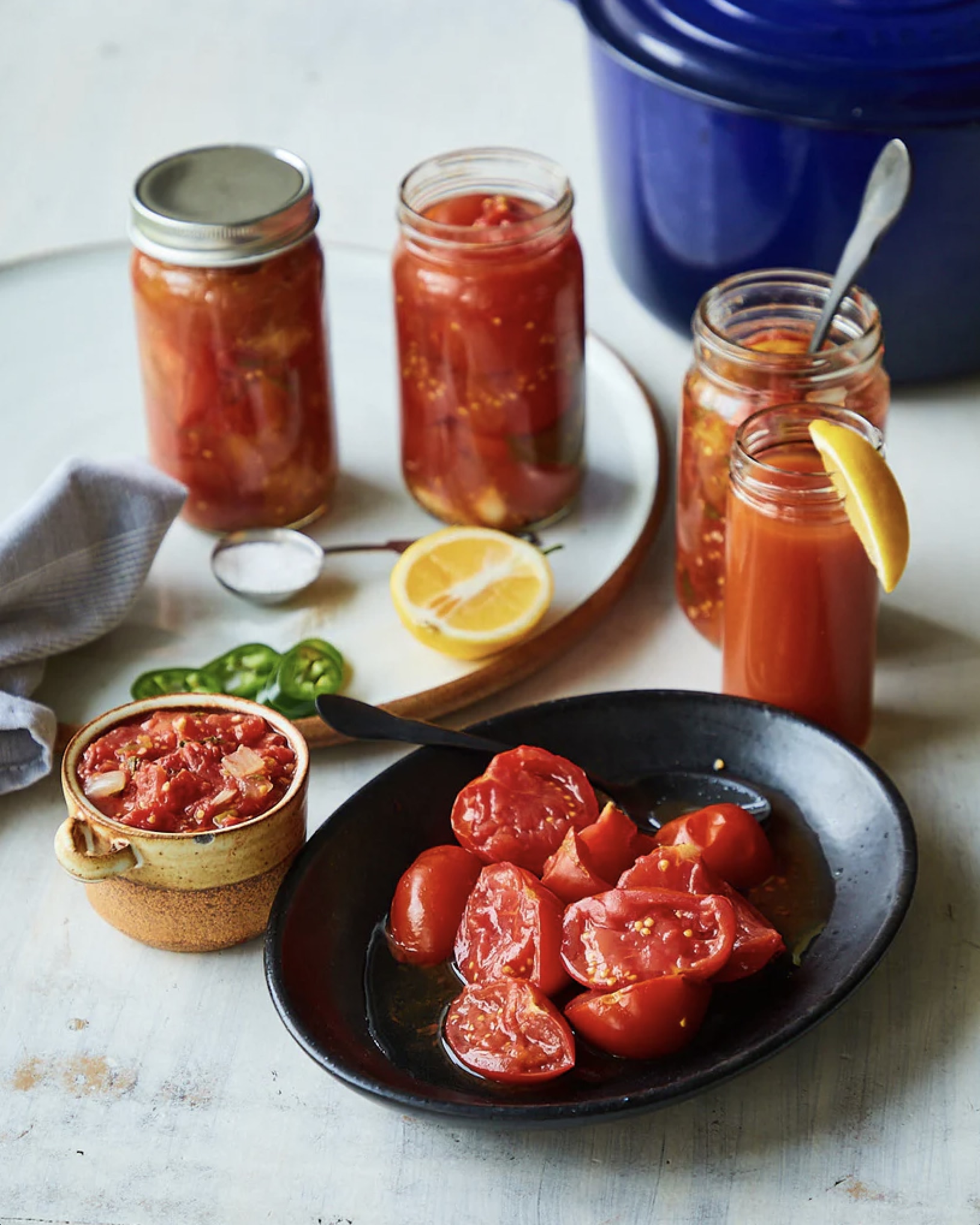 Preserved Tomatoes and Salsa