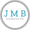 JMB Consults logo. Teal and gray text surrounded by 3 circles in shades of gray