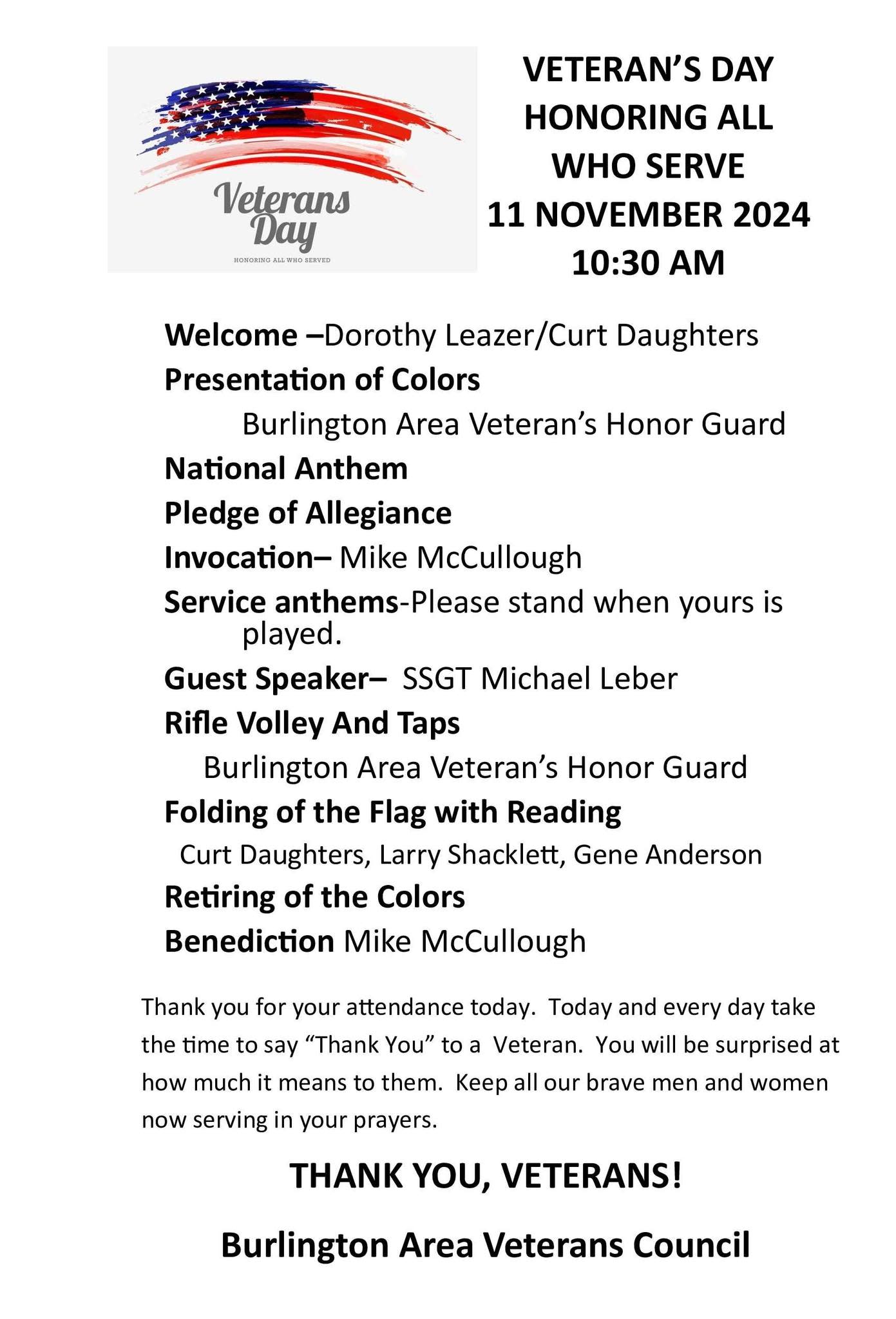 Veterans Day Ceremony Greater Burlington Partnership