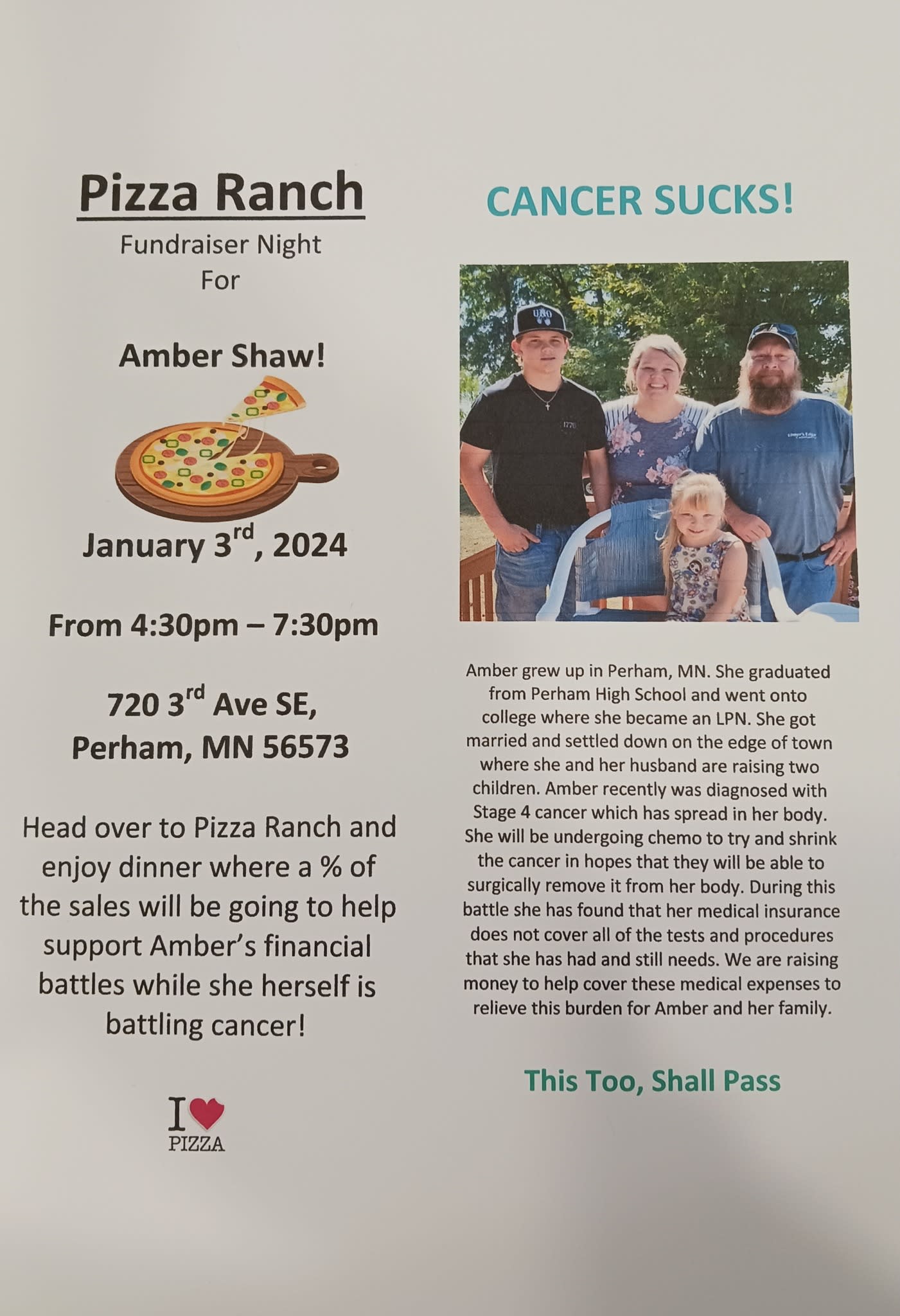 Pizza Ranch Fundraiser Perham Area Chamber of Commerce