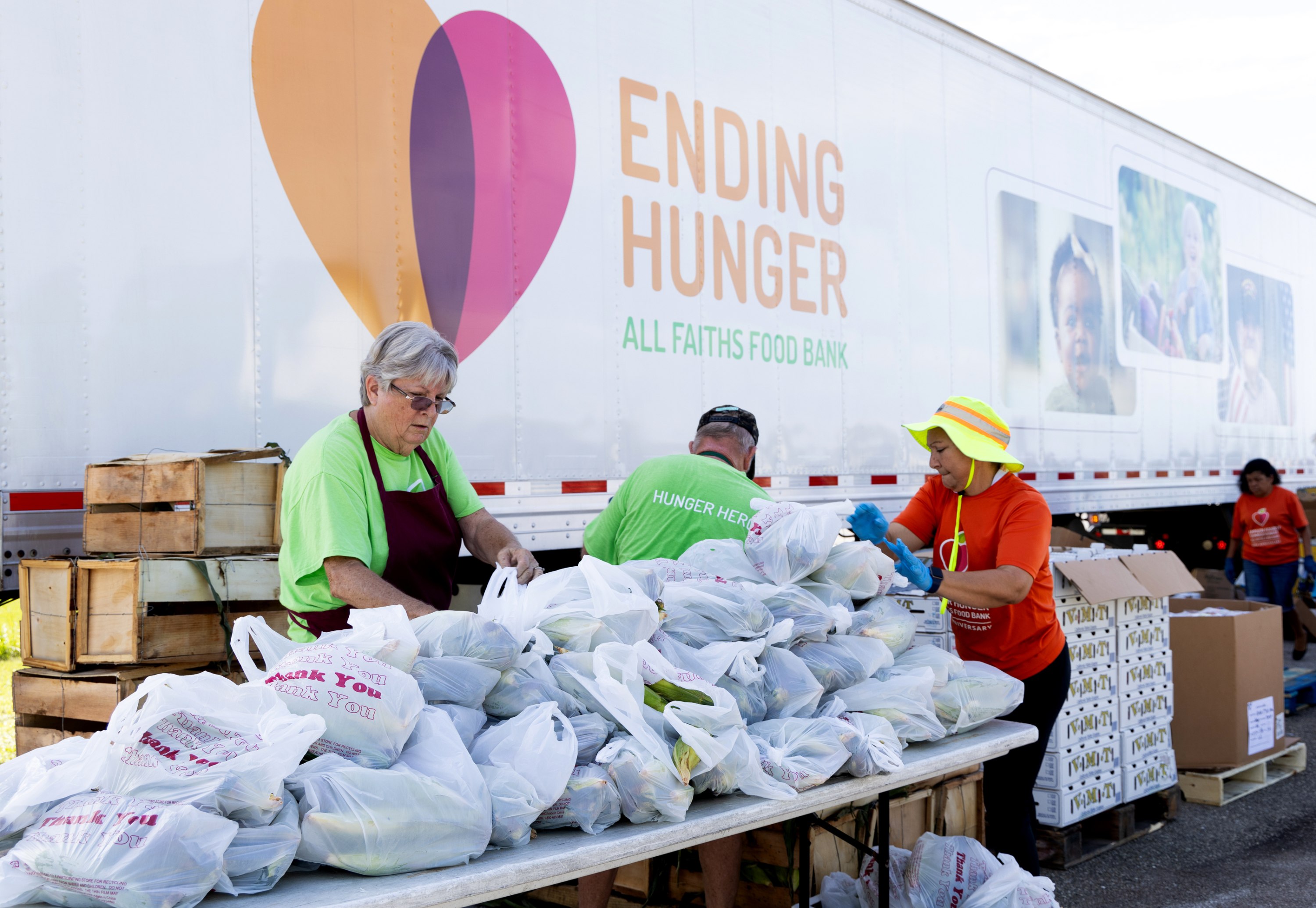 An All Faiths Food Bank food distribution in DeSoto County