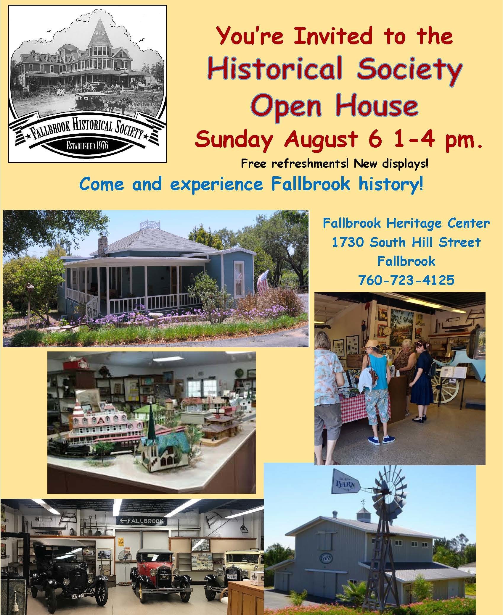 Historical Society Open House Fallbrook Chamber of Commerce