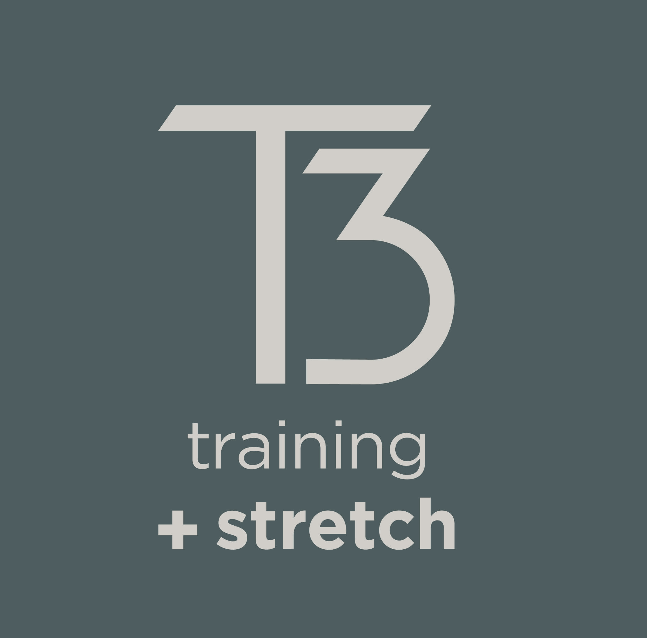 T3 icon over the words training + stretch