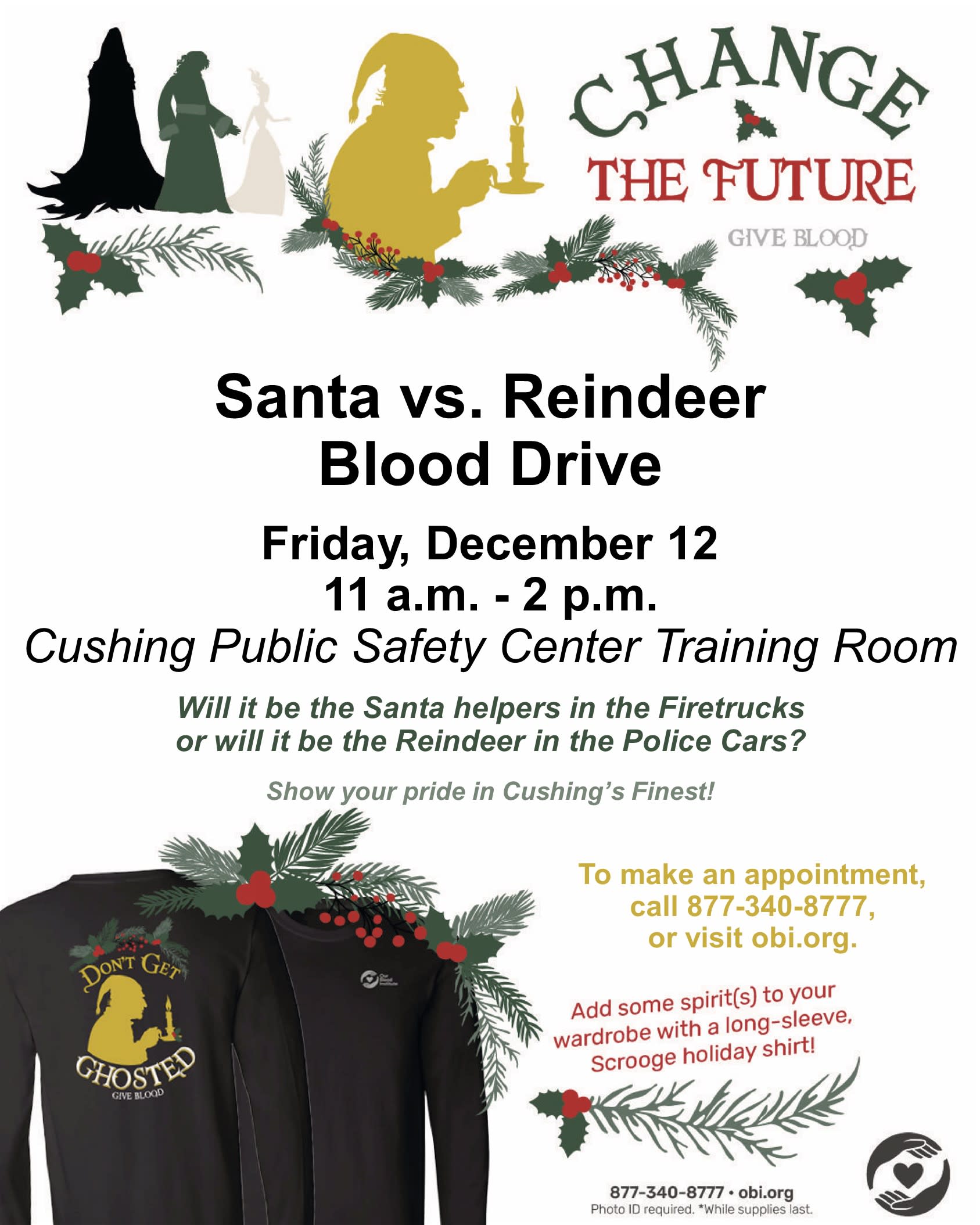 Our Blood Institute's Change the Future Blood Drive Poster