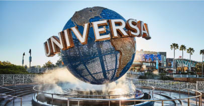 Large globe in front of Universal Studios in Orlando, Florida