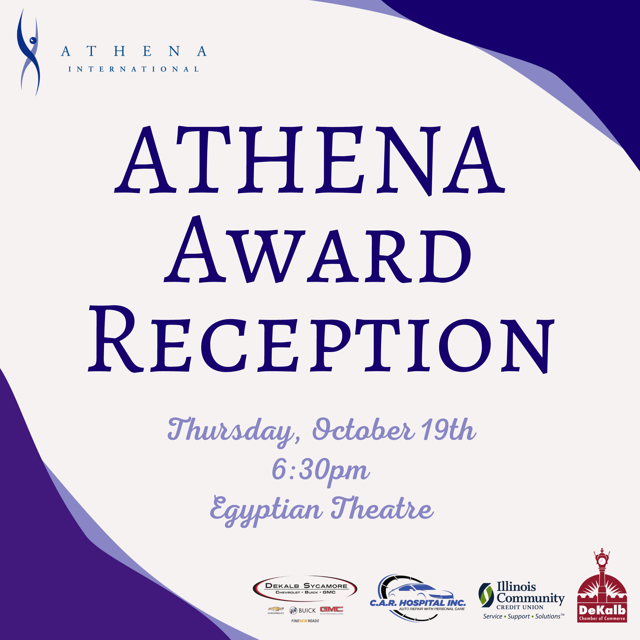 ATHENA Award Reception Flyer