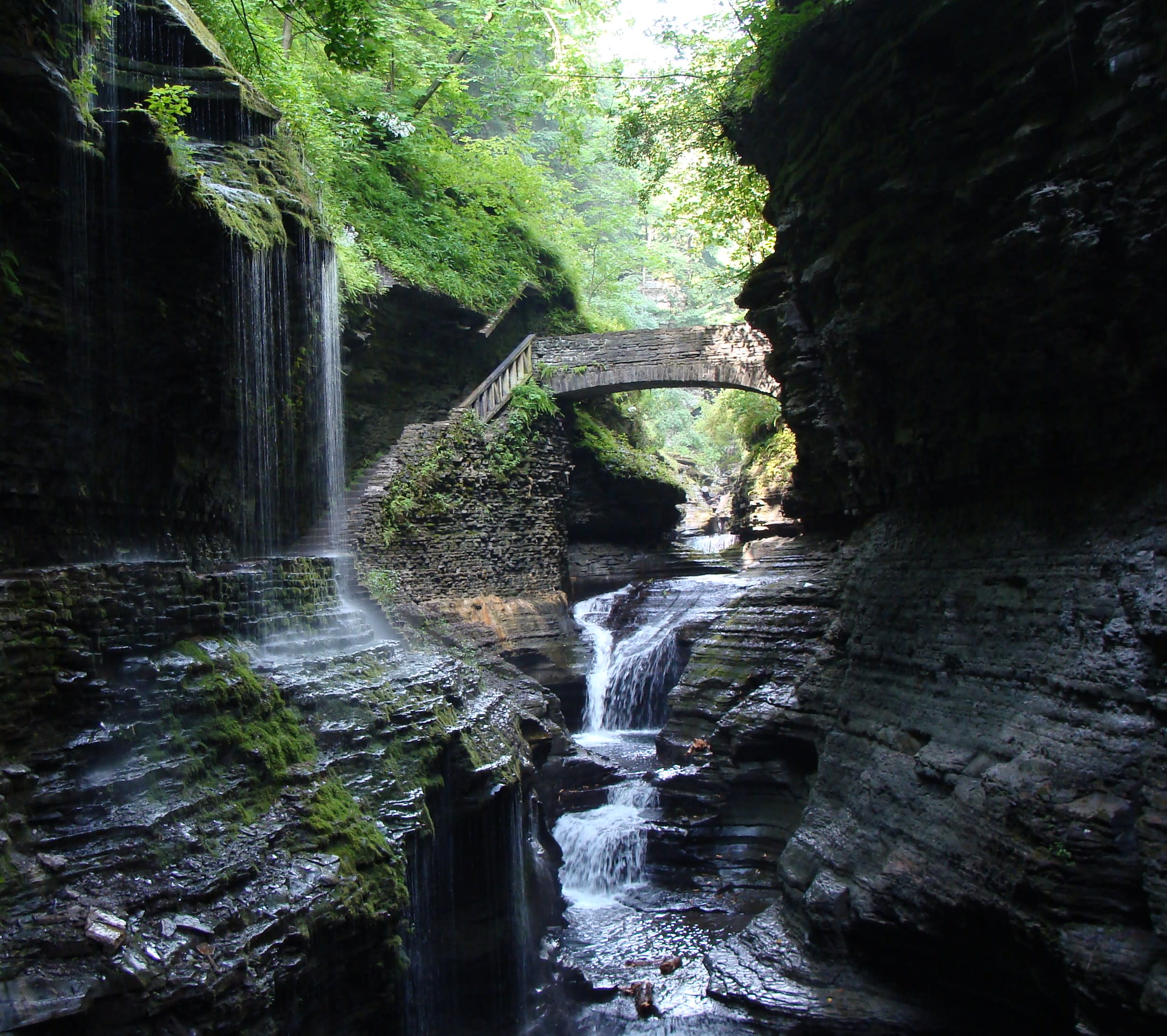 Rainbow Falls at Watkins Glen State Park