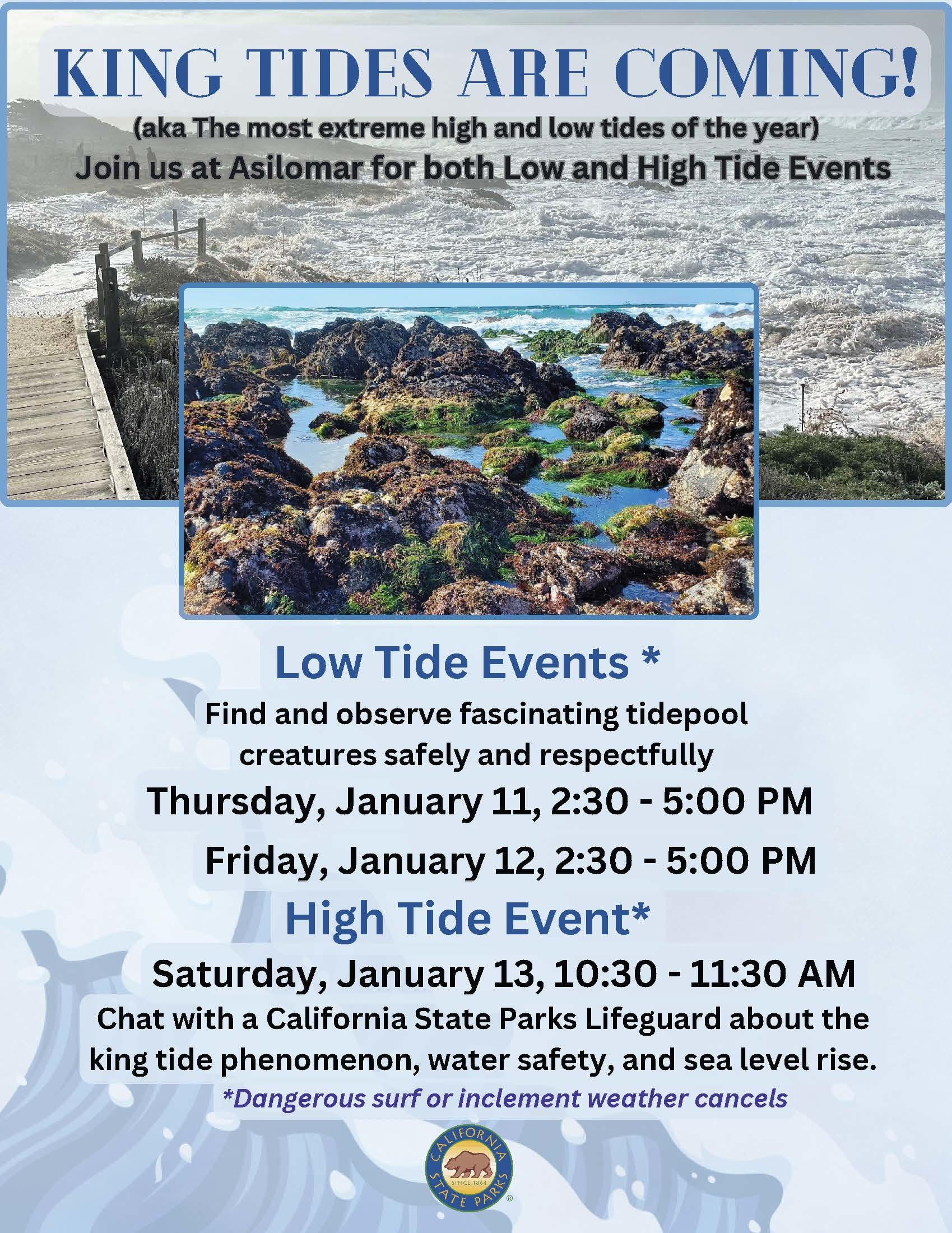 California State Parks presents “King Tides are Coming, High Tide