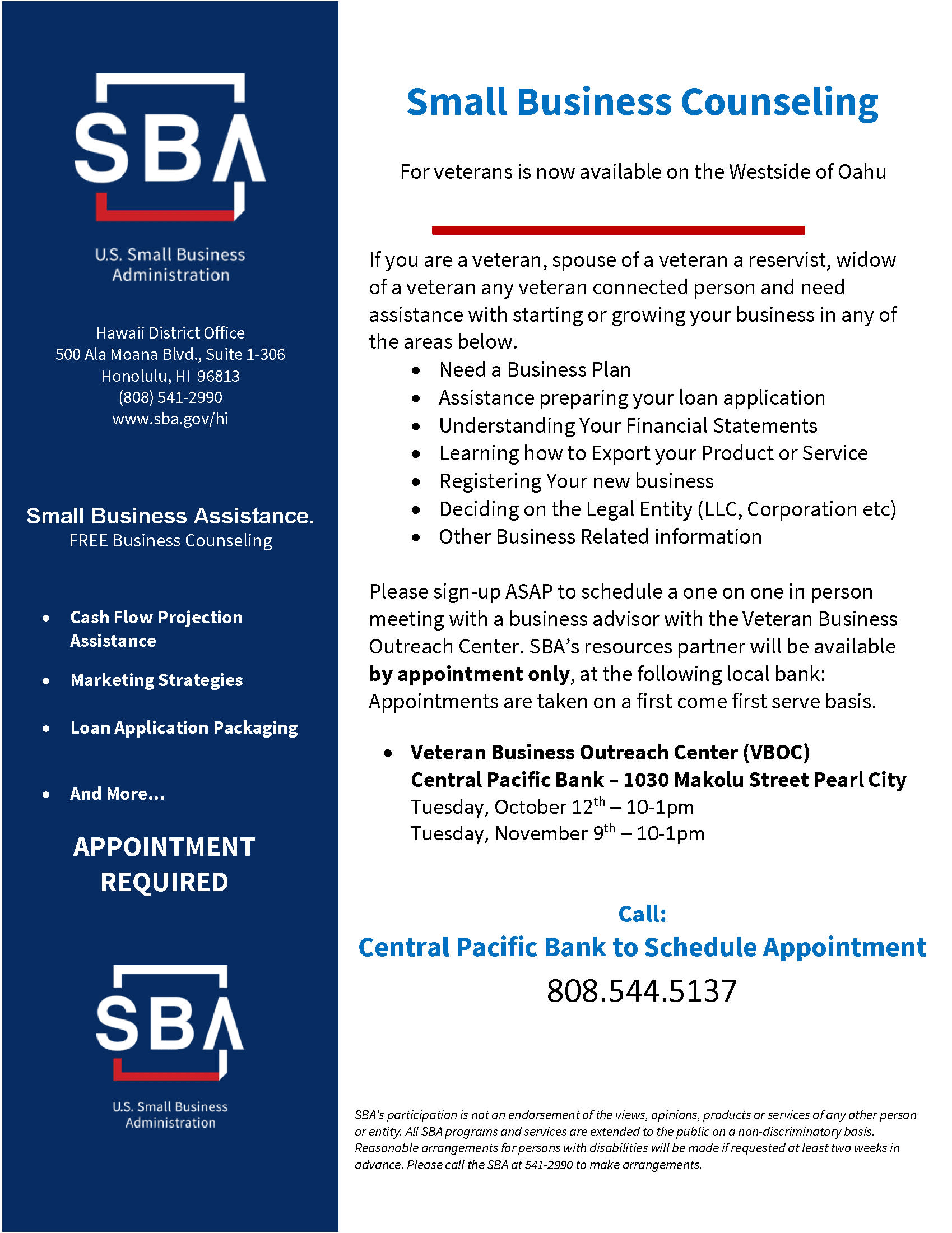 Small Business Counseling