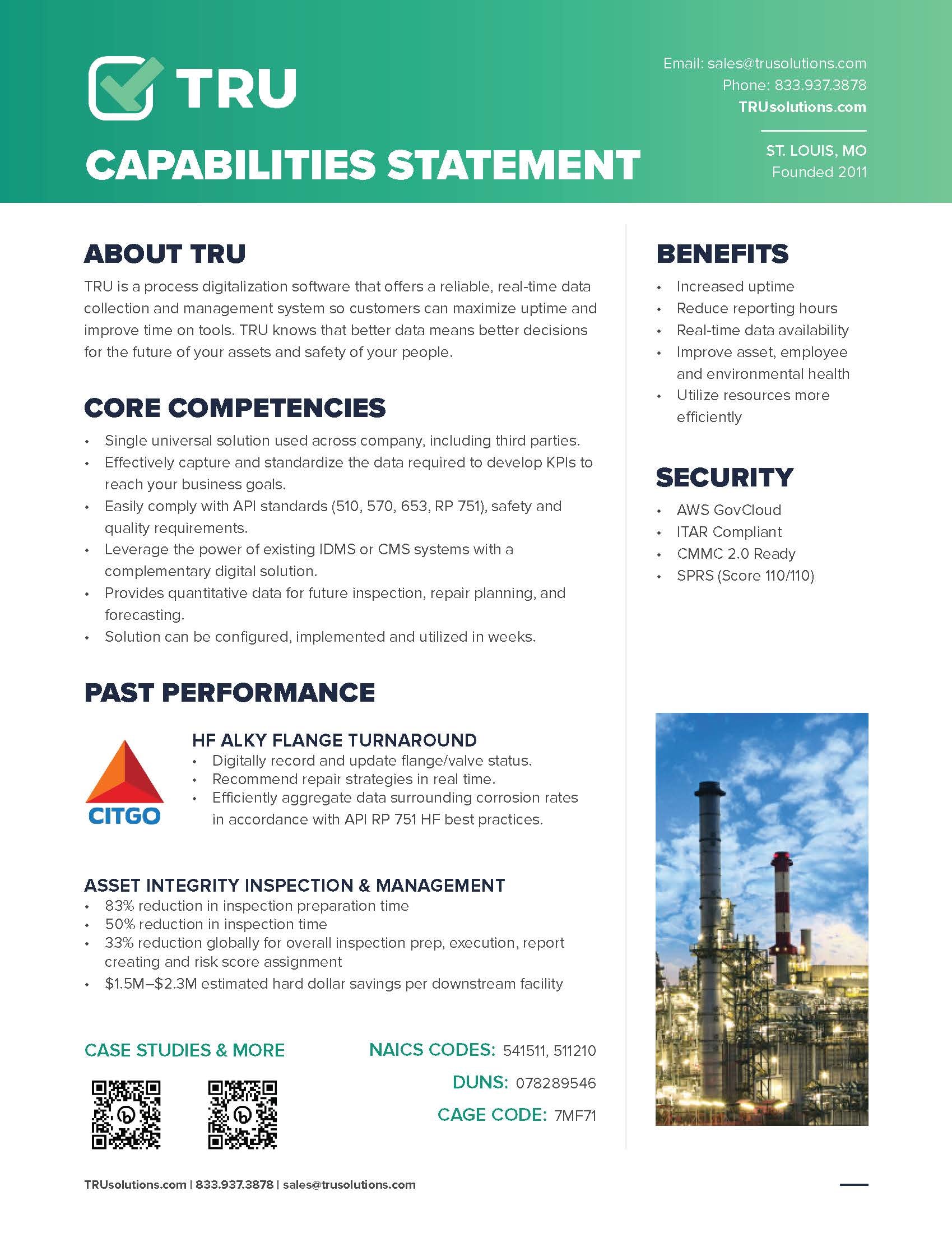 TRU Capabilities Statement