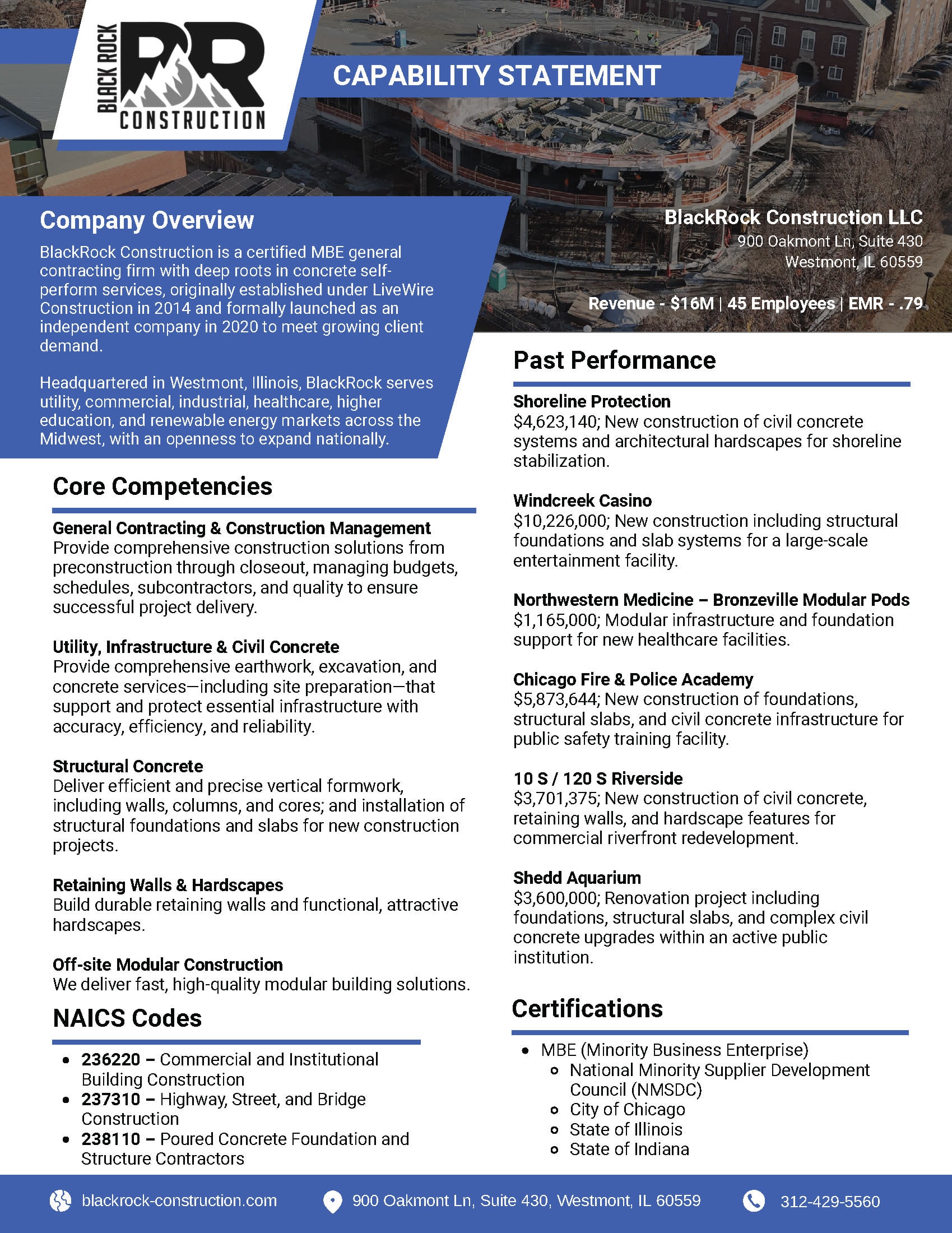 BlackRock Construction Capability Statement