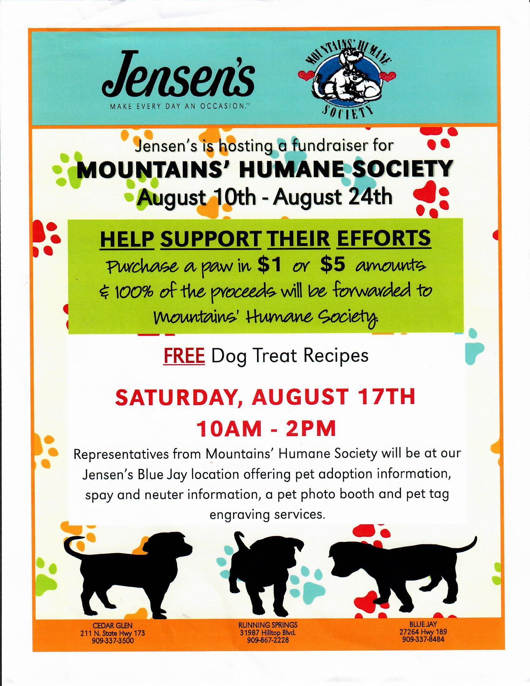 Support Mountains' Humane Society