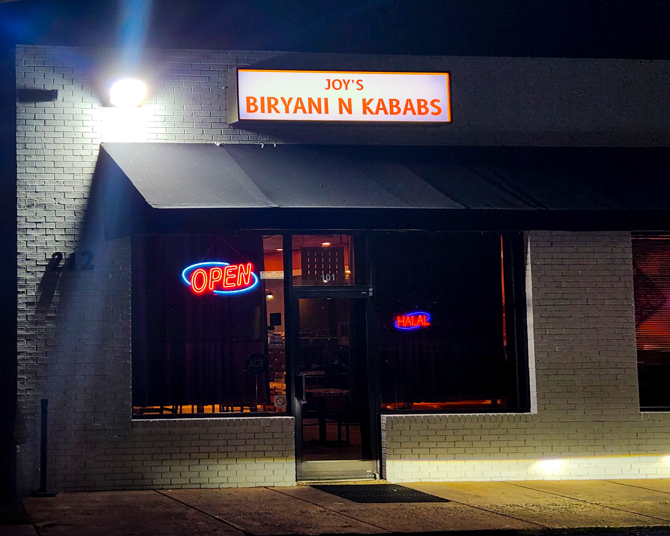 Illuminated Business Sign installed by Charlotte Sign Studio