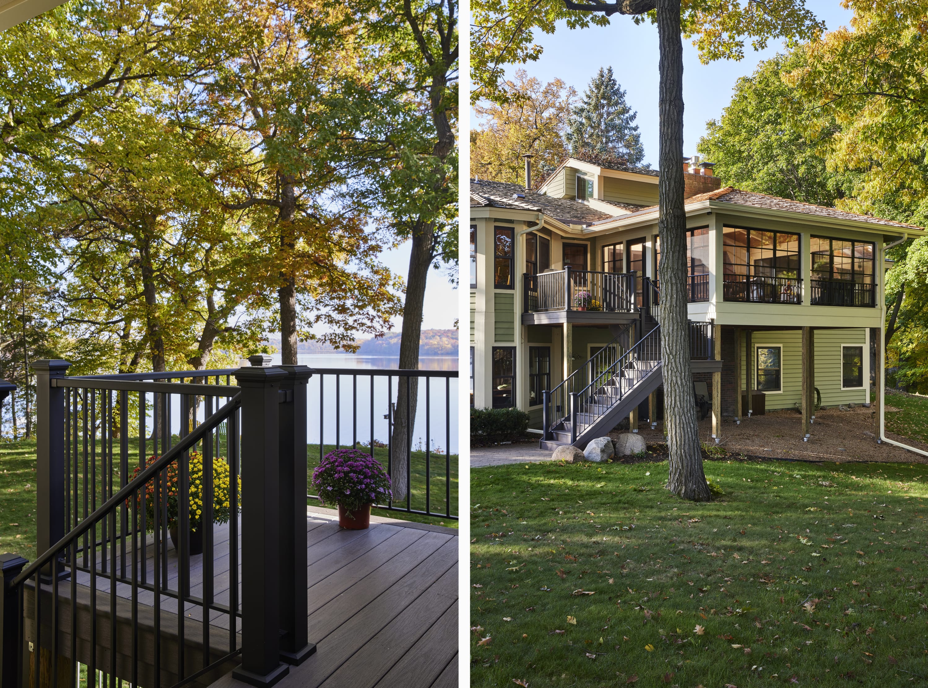 Exterior wolf decking stairs