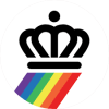 City of Charlotte Crown Logo with Rainbow