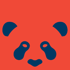 Panda Rose orange & blue logo