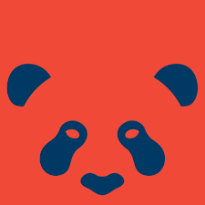 Panda Rose orange & blue logo