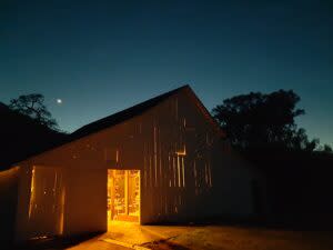 Tao House outside at night