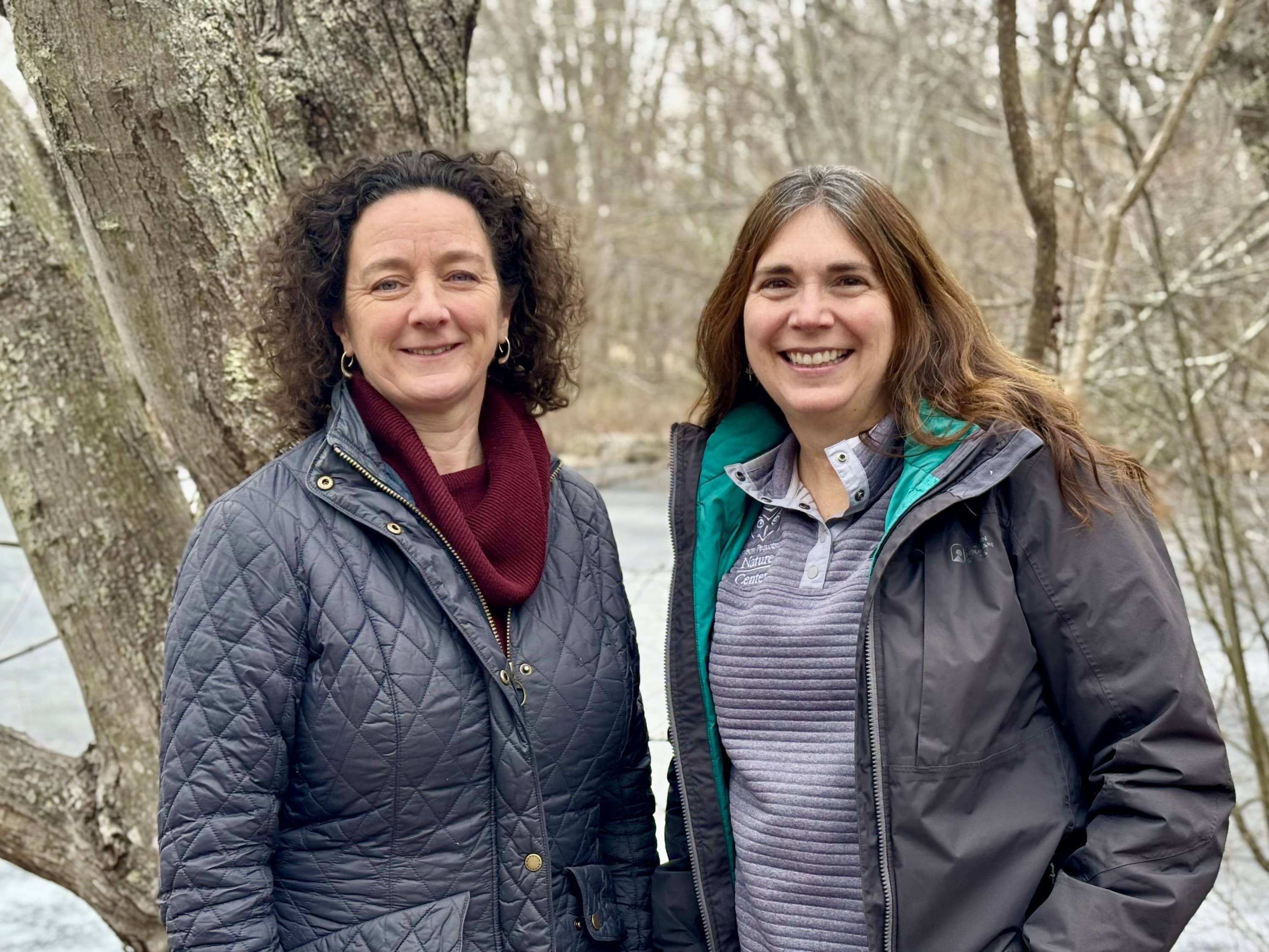 Davnet Conway (left) and Kim Hargrave (right) pictured at DPNC's woodland campus