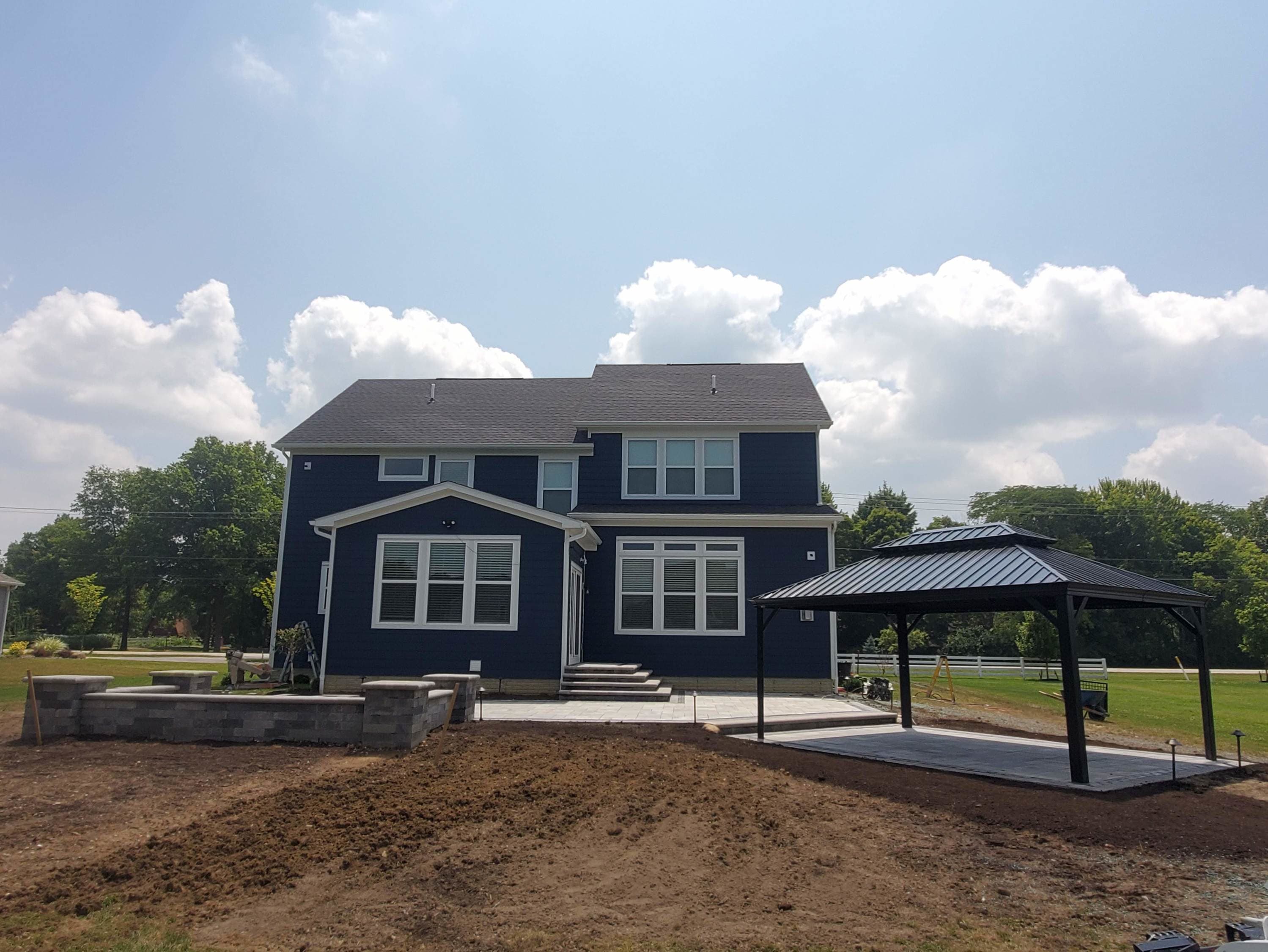 Patio, Firepit, Walls, Pavilion