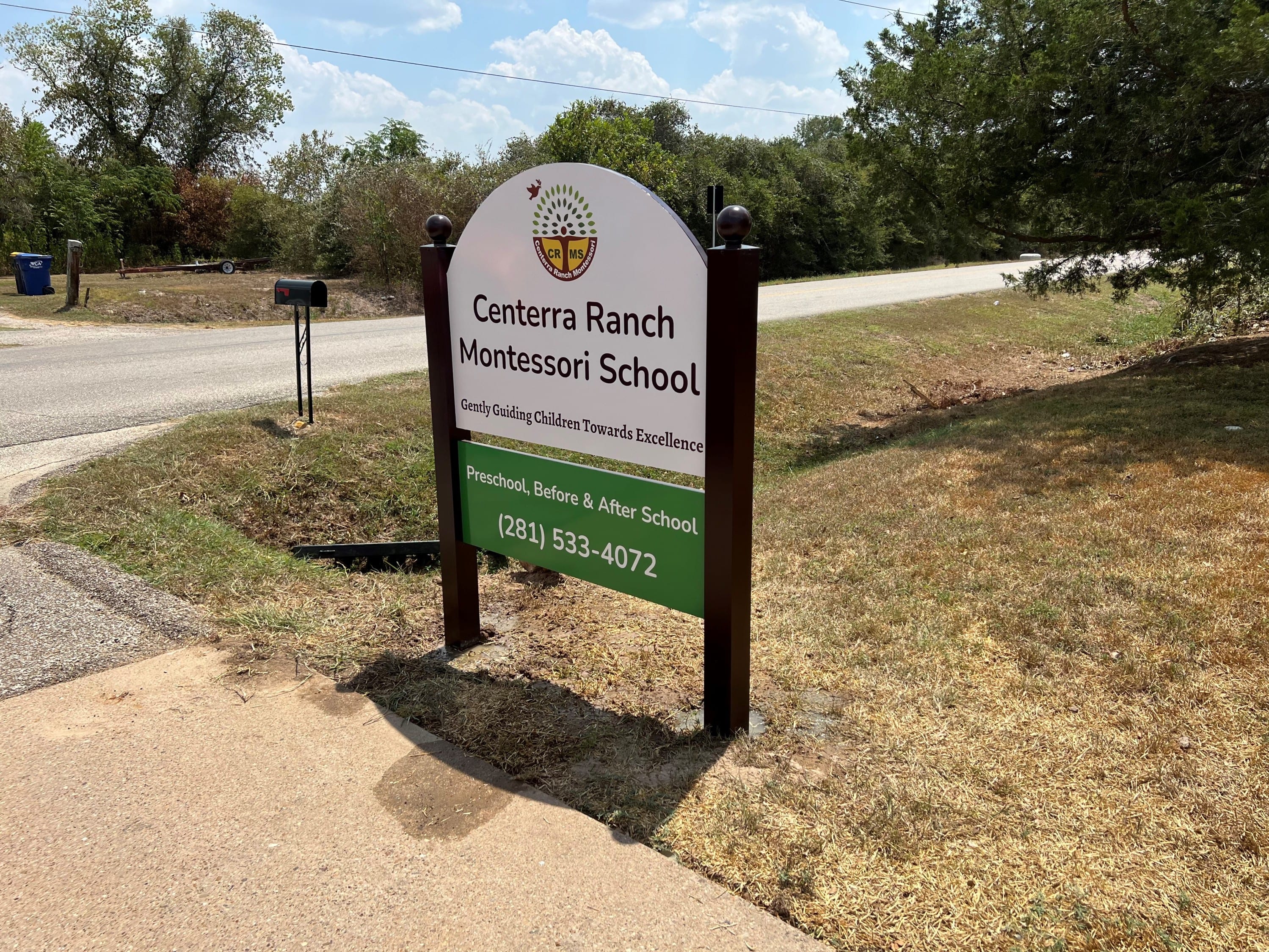Centerra Ranch Montessori School - Aluminum Post & Panel Sign produced by Vital Sign Solutions