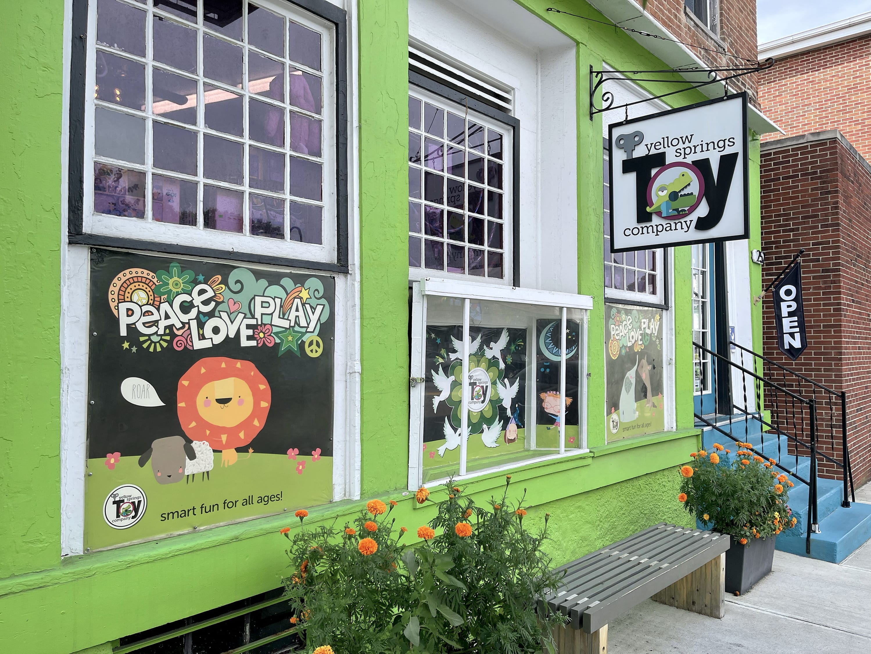 Yellow Springs Toy Company Peace Love Play Storefront