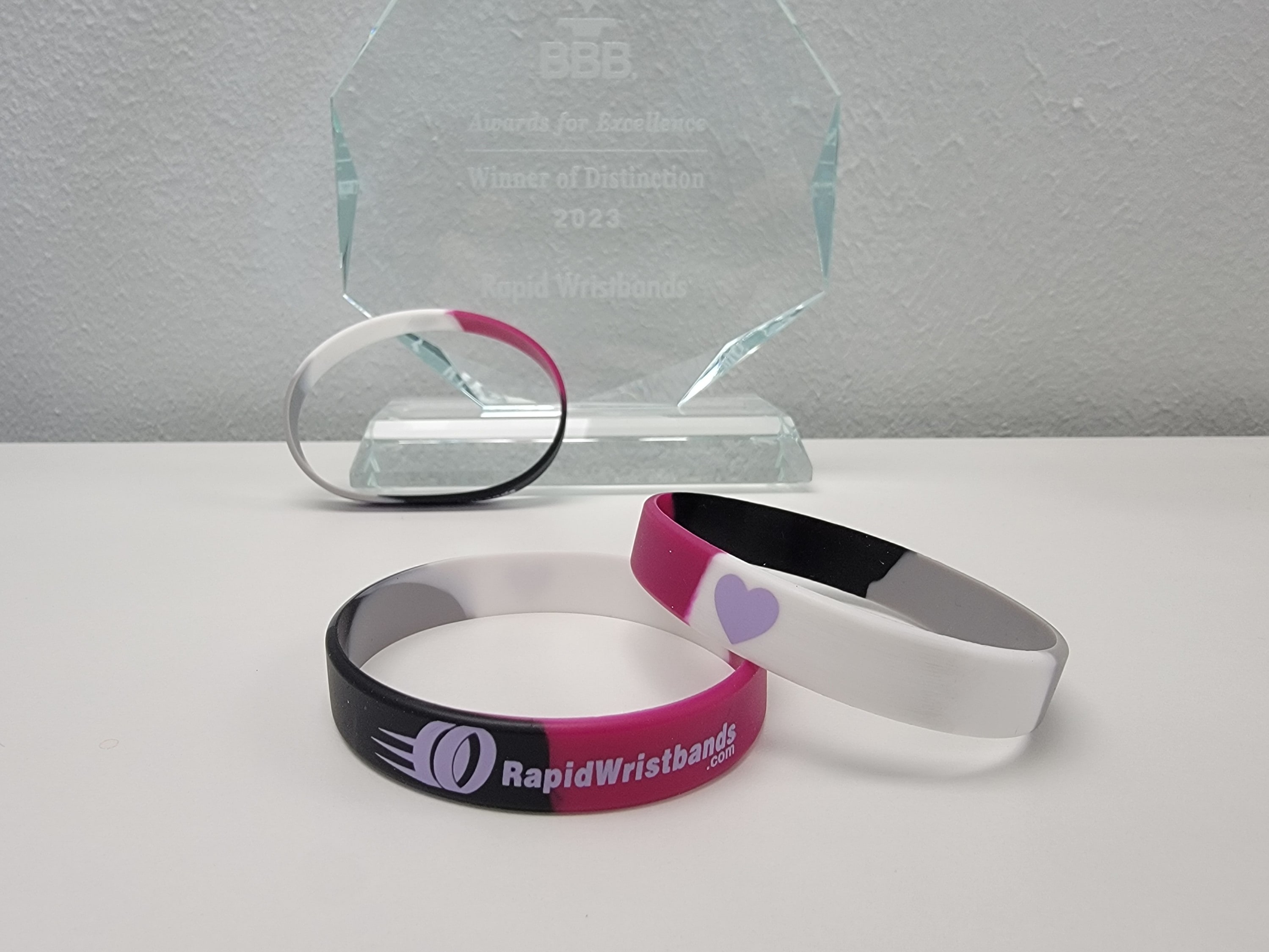 Ace Pride Flag custom wristbands - RapidWristbands