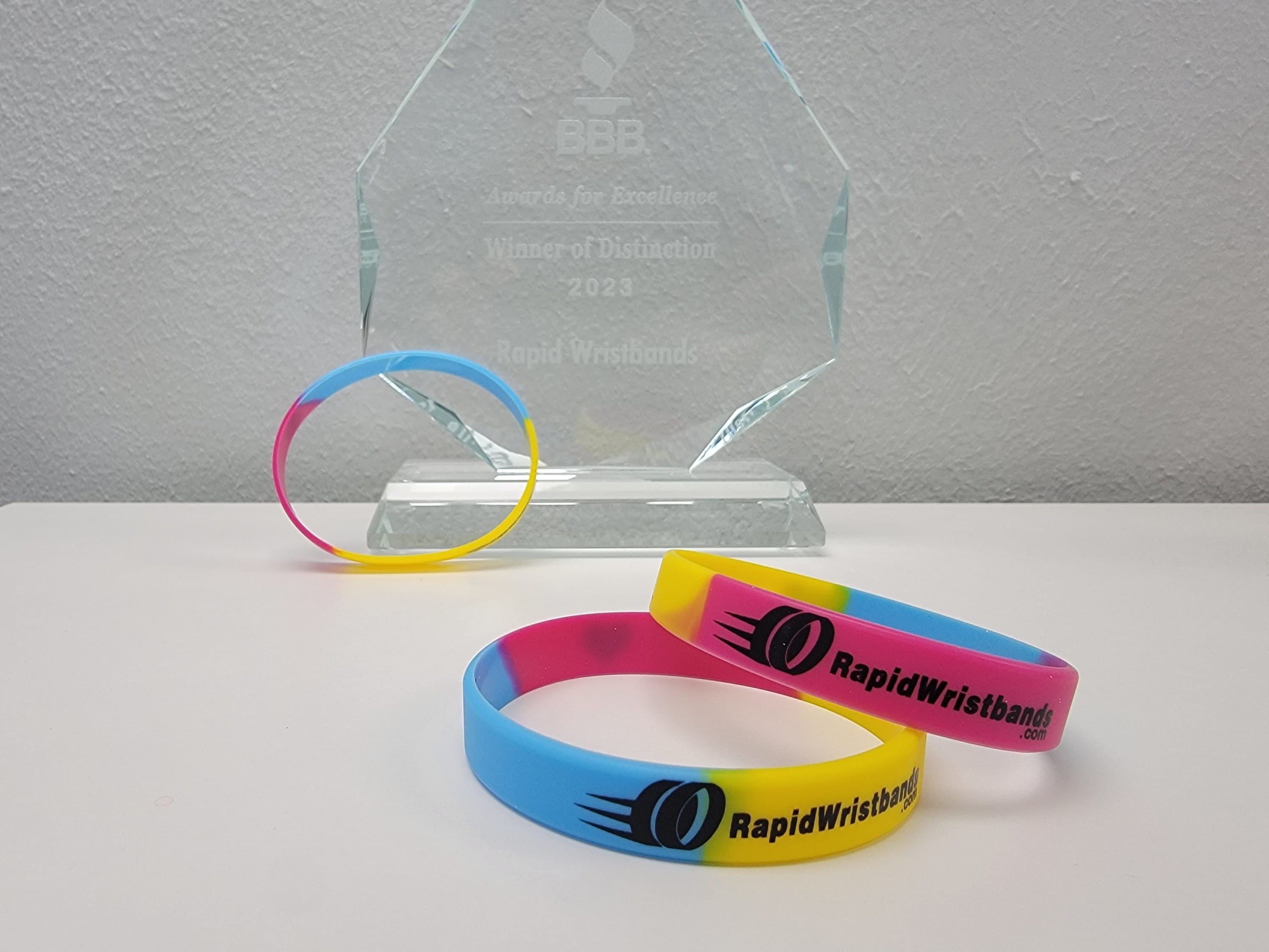 Pansexual Pride Flag custom wristbands - RapidWristbands