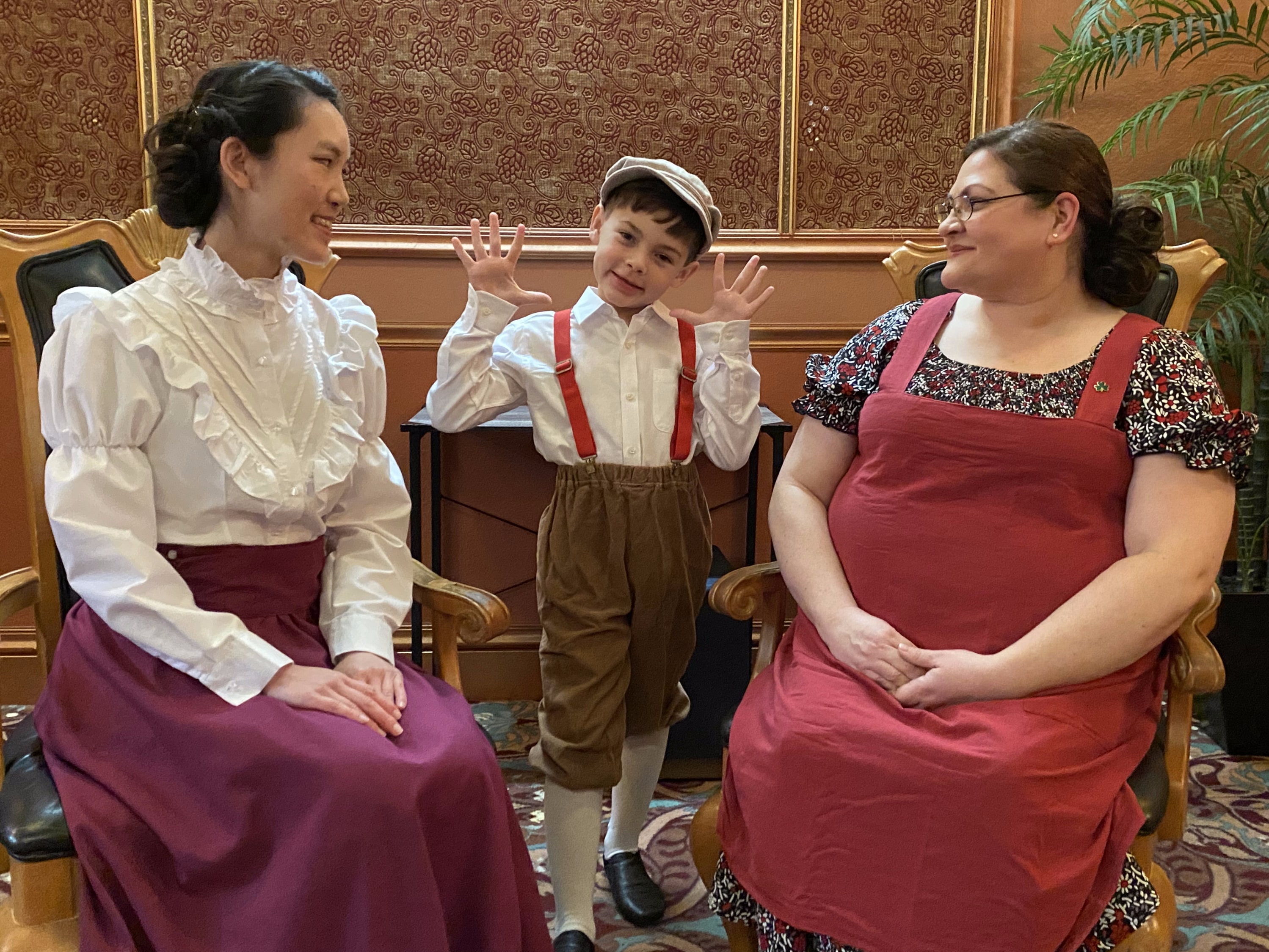 Stefanie Suzuki as Marian Parroo, Benjamin Grant as Winthrop Paroo and Katie Rapolas as Wodow Paroo
