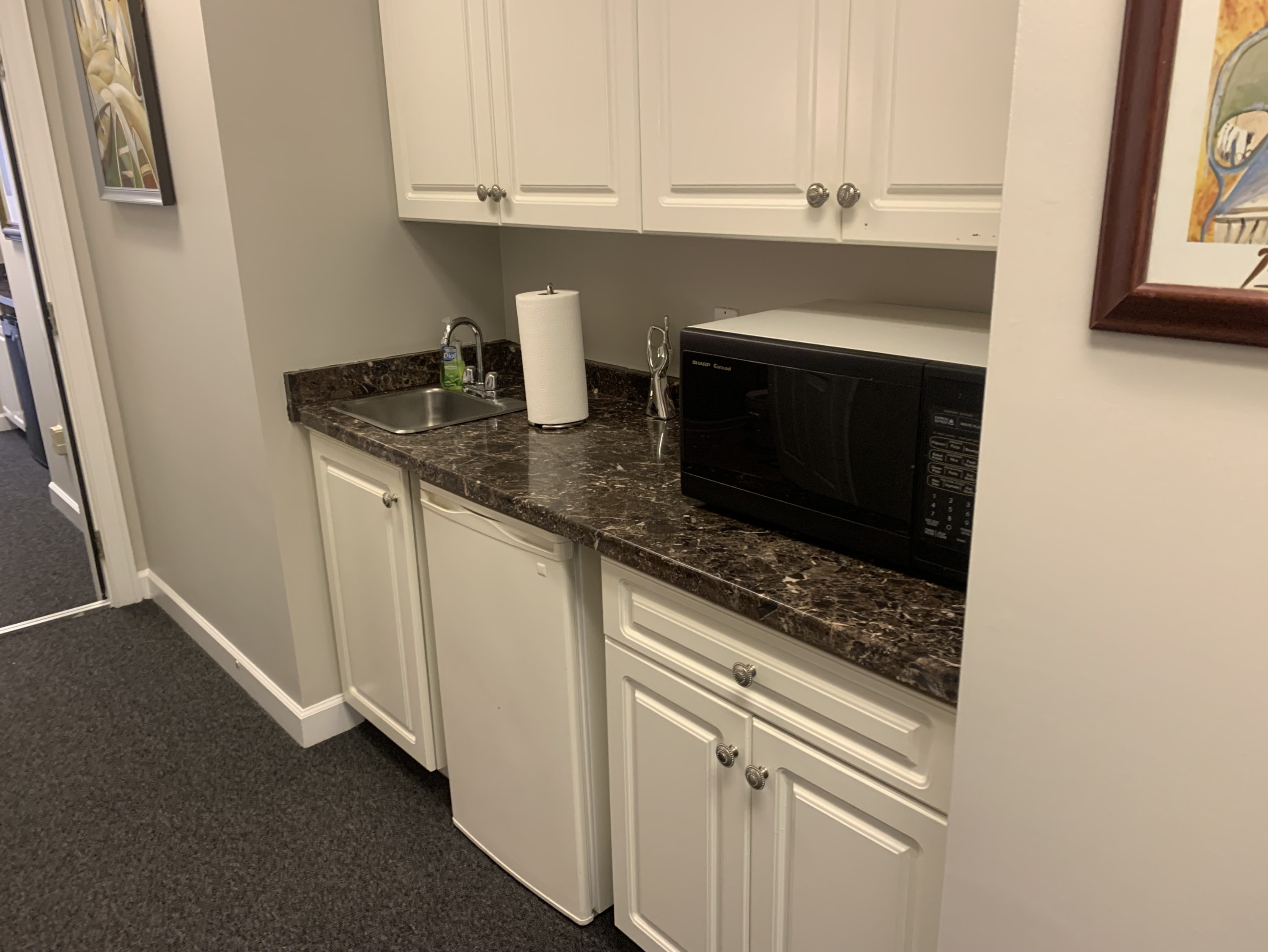 One of the kitchen areas
