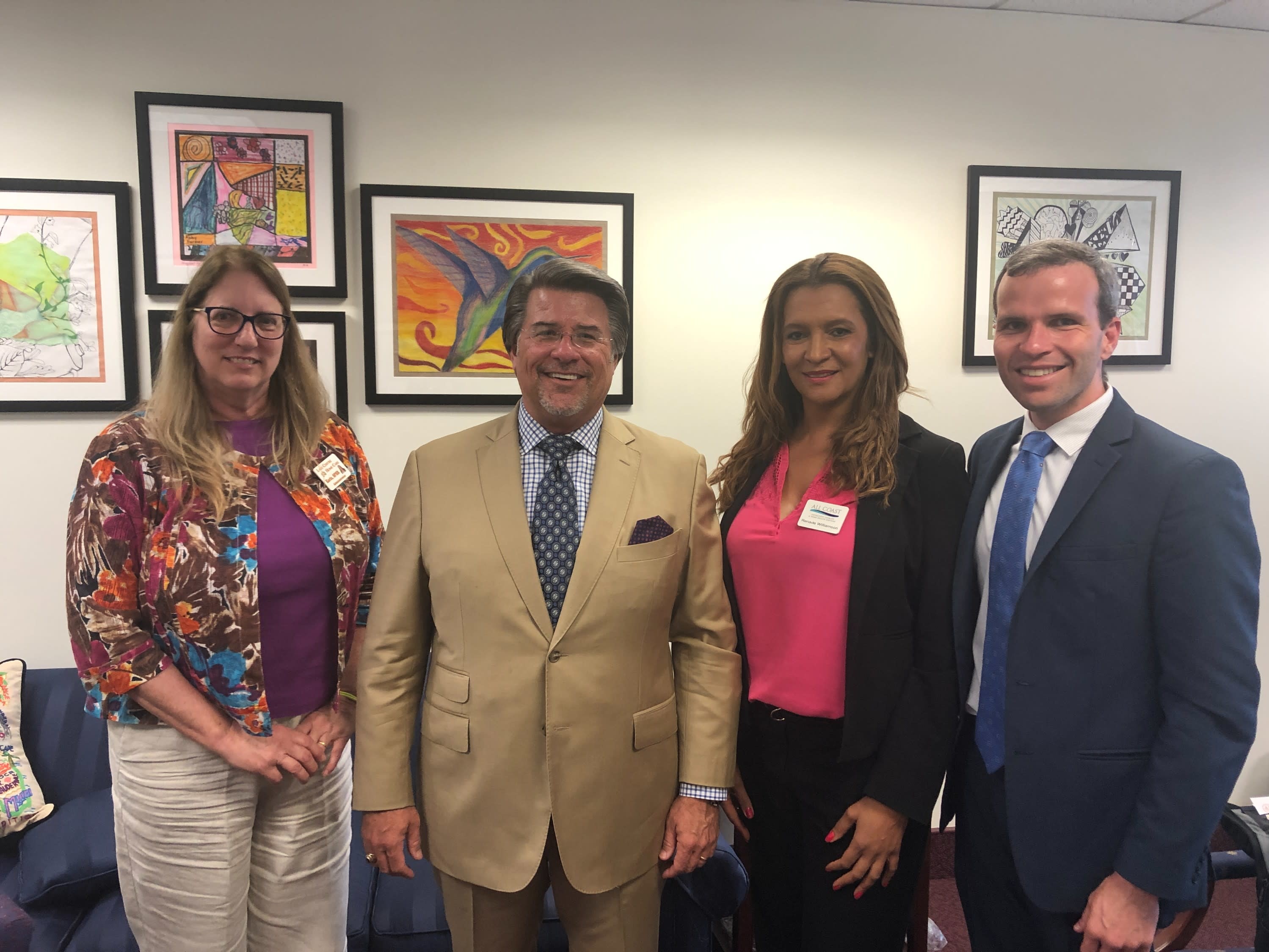 Home Care Day advocates with Senator Gary Farmer (second from left)