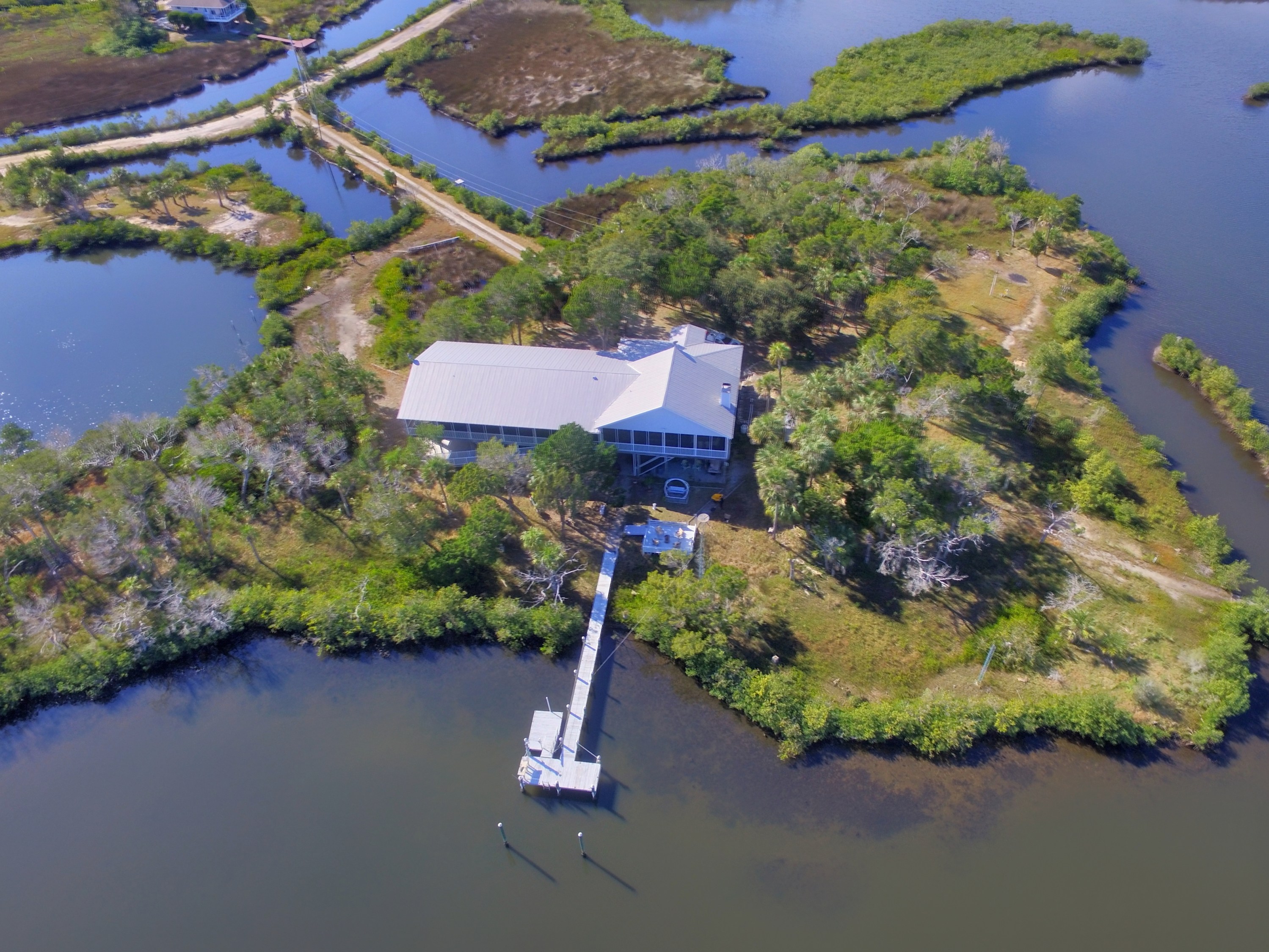 Aerial view of Crystal River Lullaby B&B