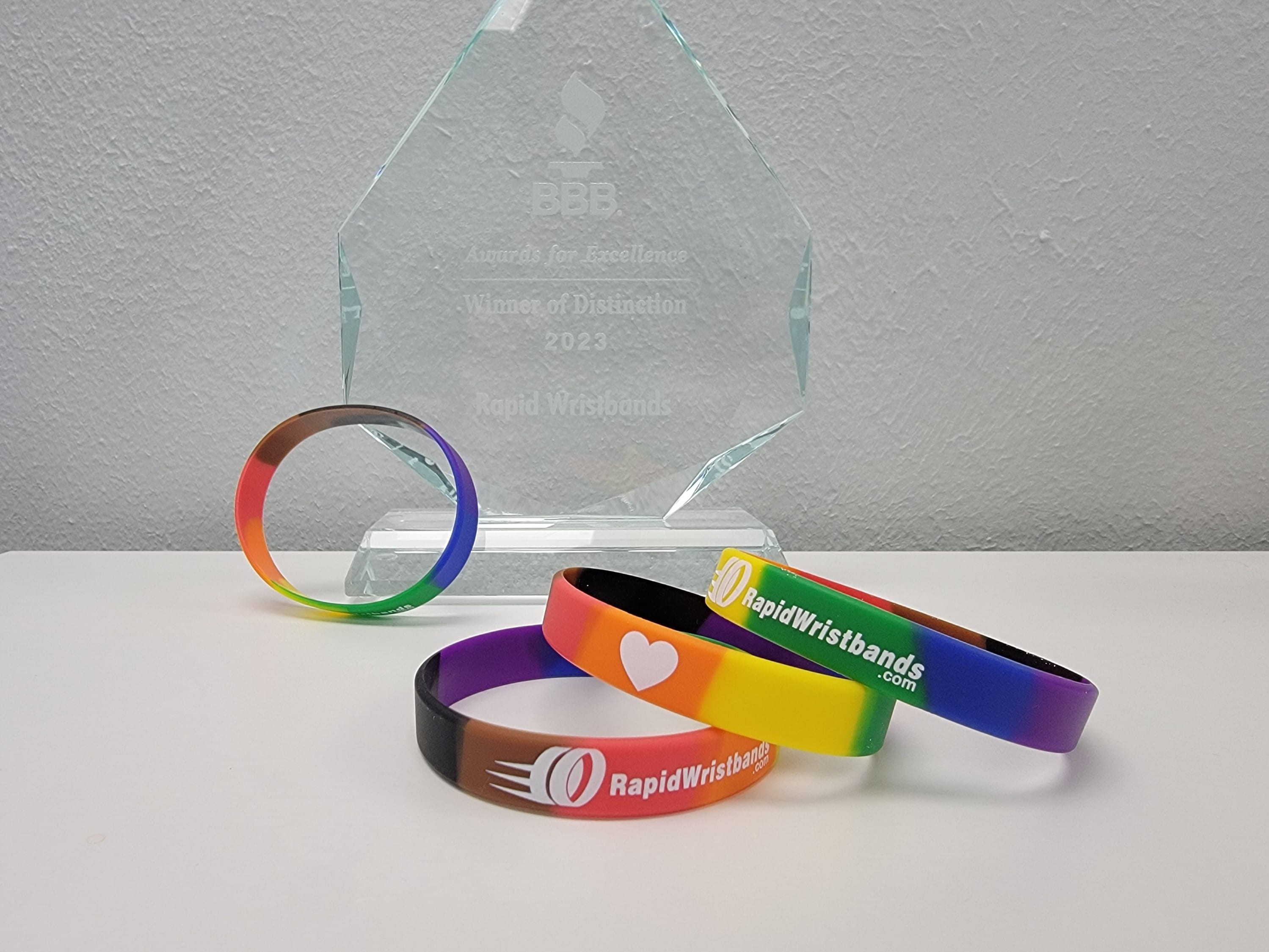 Philadelphia Pride Flag custom wristbands - RapidWristbands