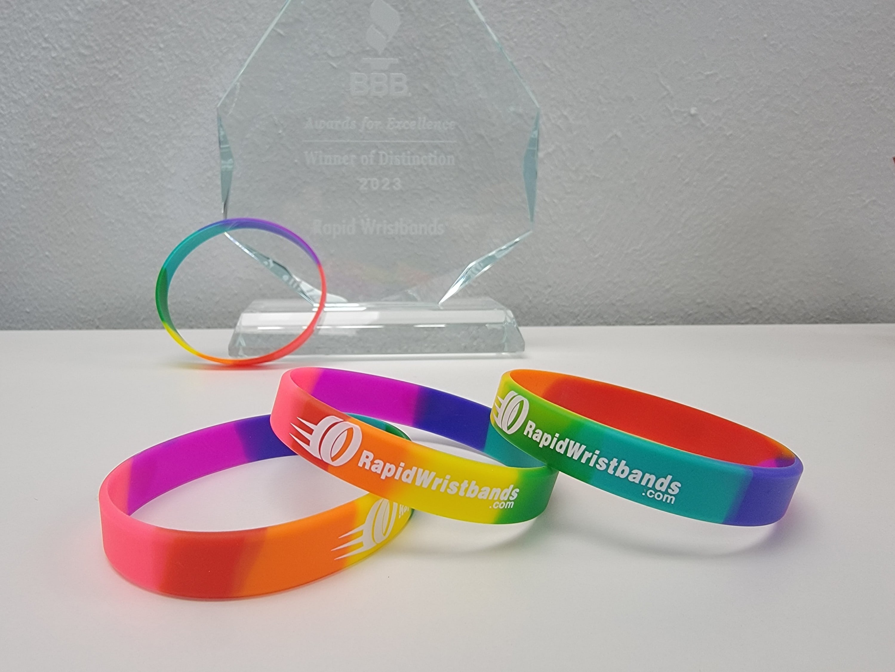 Gilbert Baker Pride Flag custom wristbands - RapidWristbands