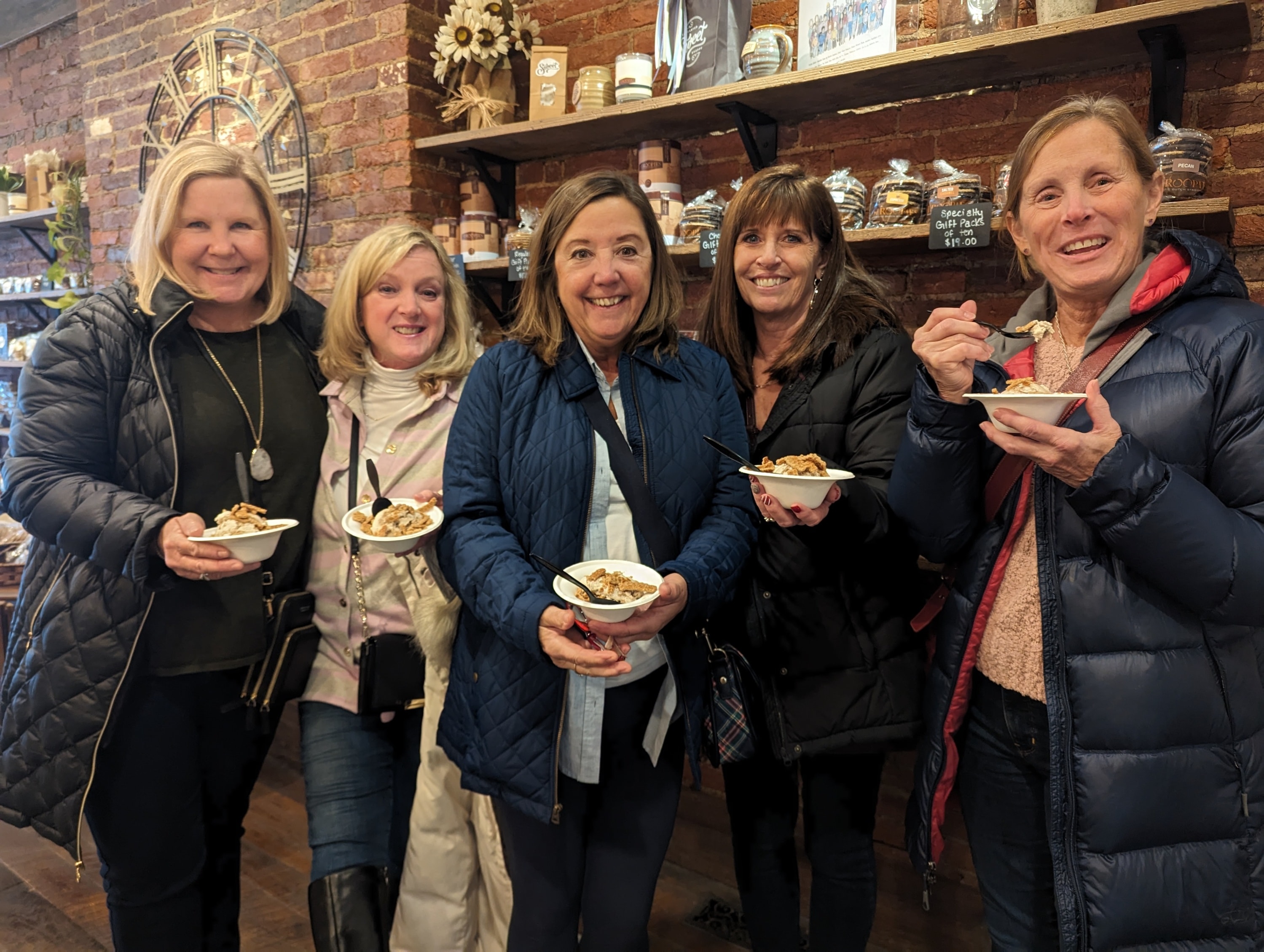 Group of Women eating ice cream on the International Food Tour