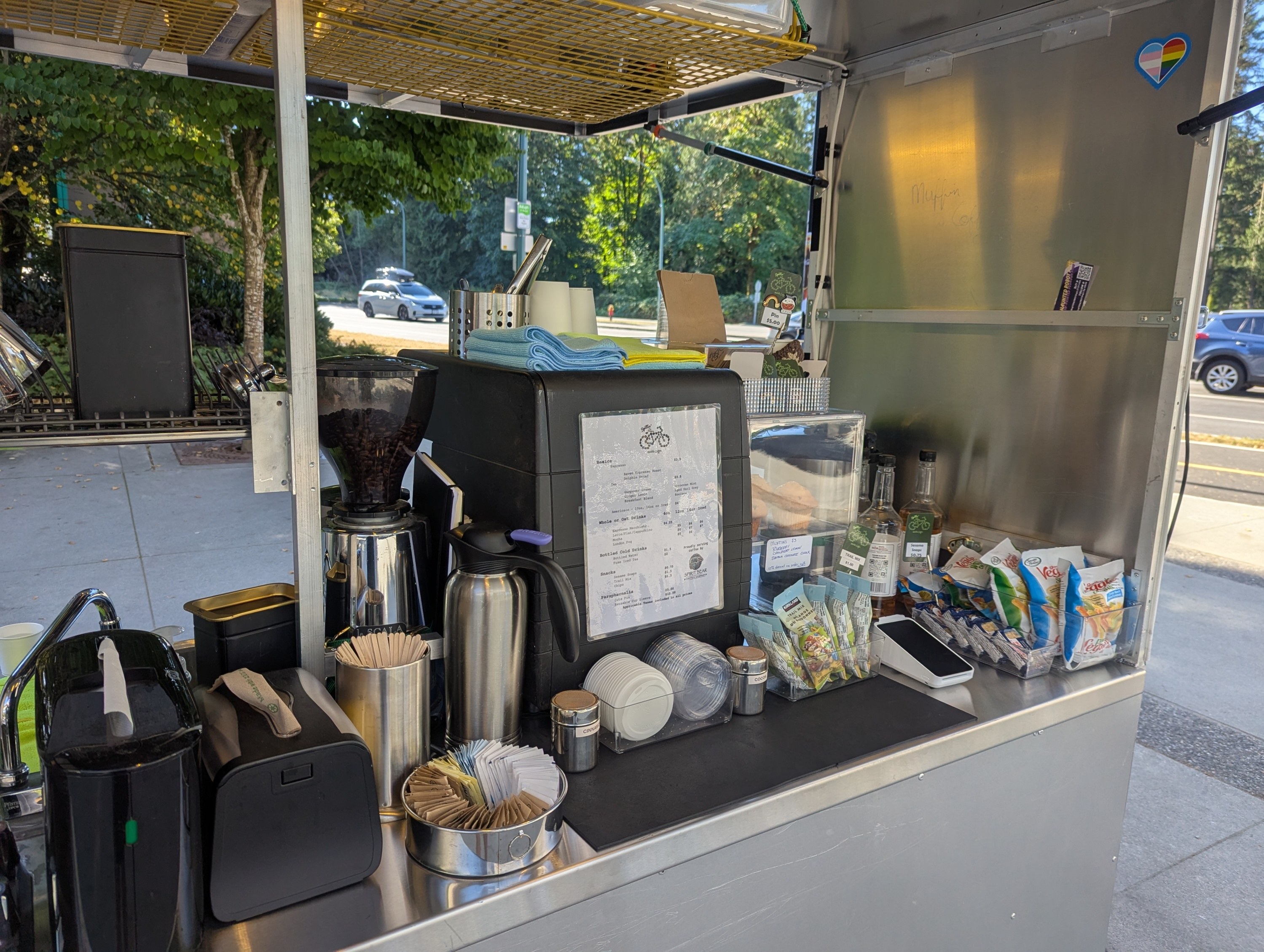 Image of mobile coffee counter