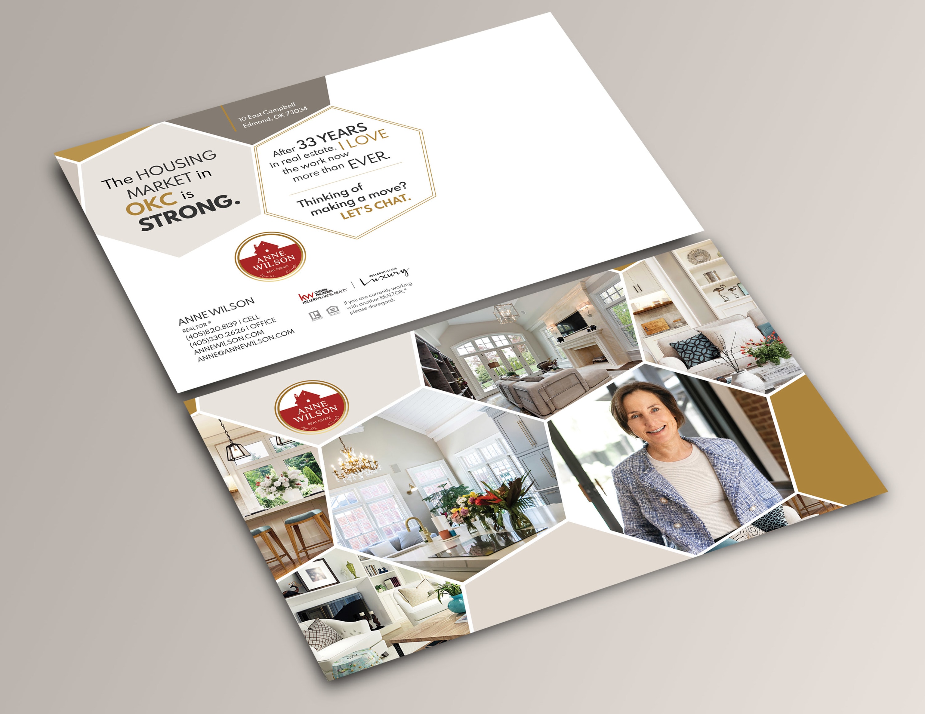 Postcard design for real estate