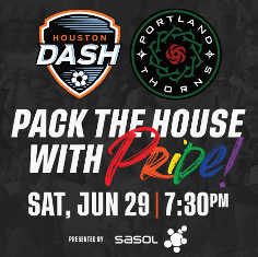 Pride Night with the Houston Dash - Greater Houston LGBT Chamber of Commerce