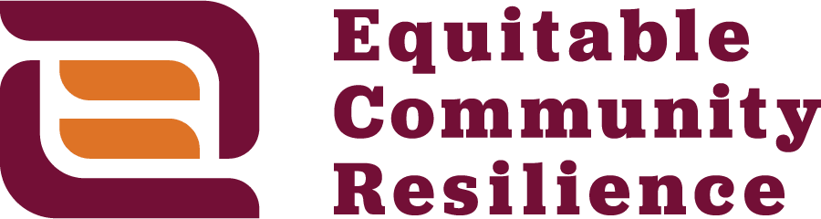 Equitable Community Resilience logo in words