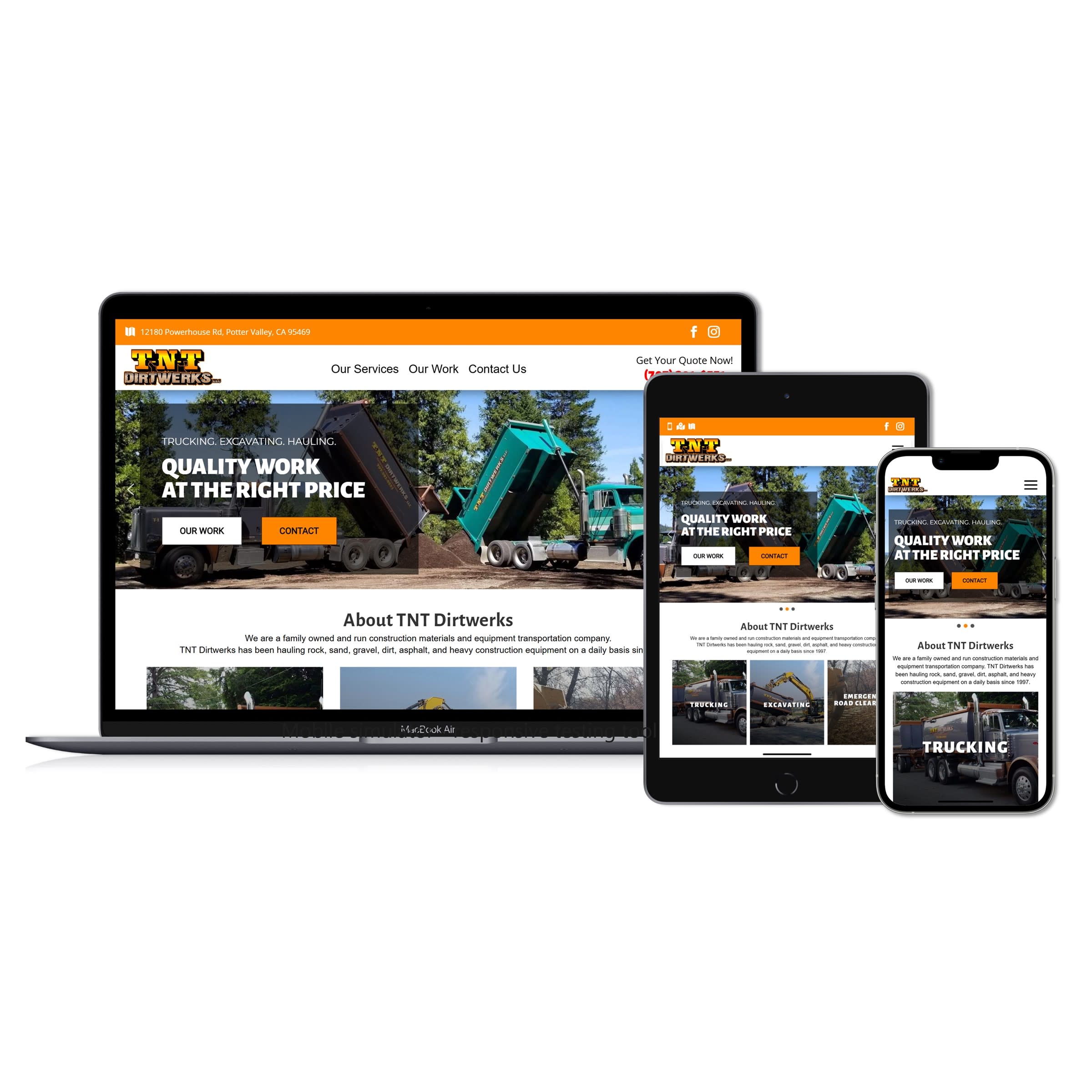 Mendo Web Design Client TNT Dirk Werks, LLC
