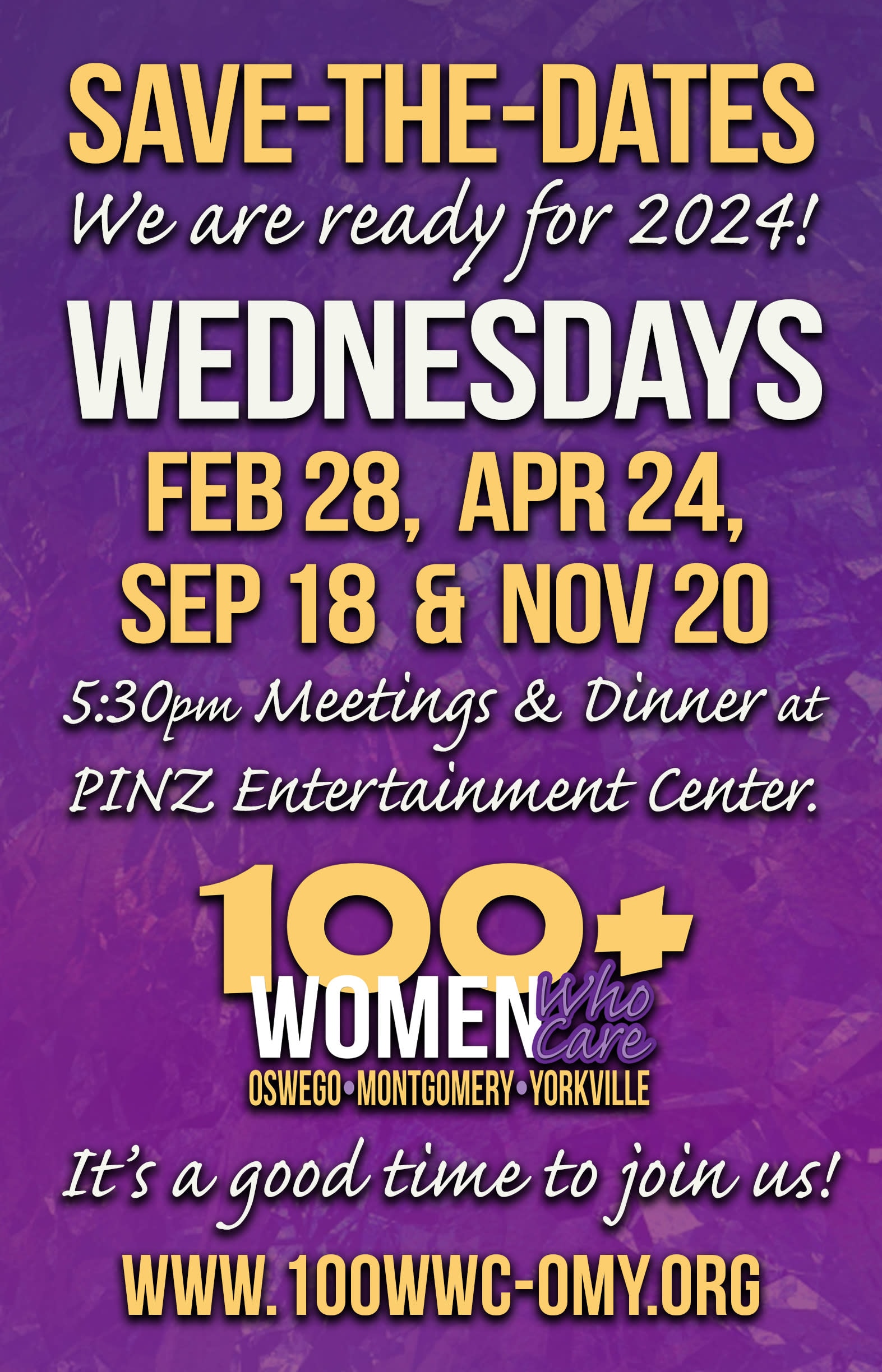 100+ Women Who Care non profit 2024 Meeting Dates