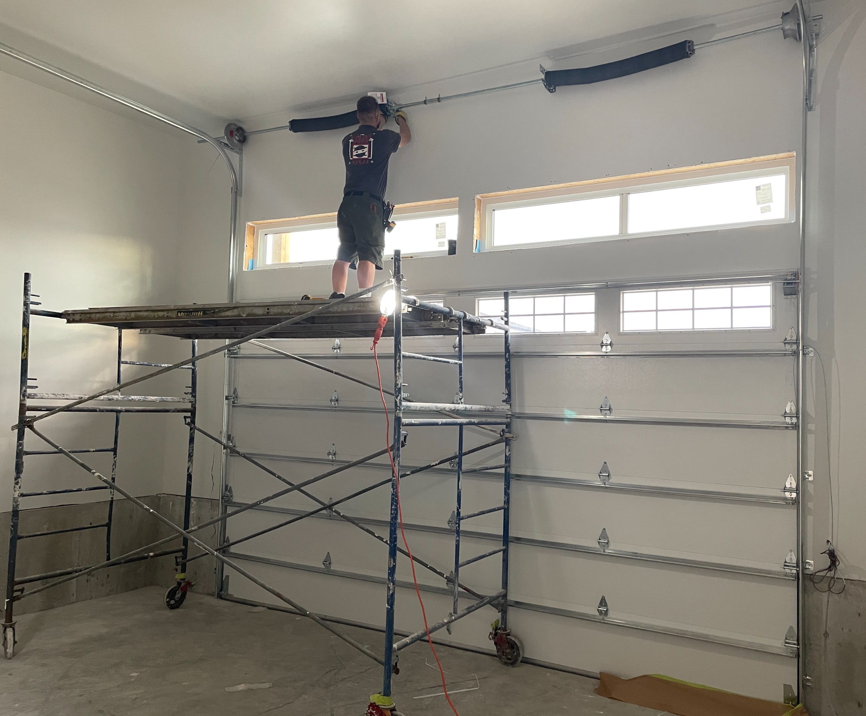 Professional Garage Door With a High-Lift Installation