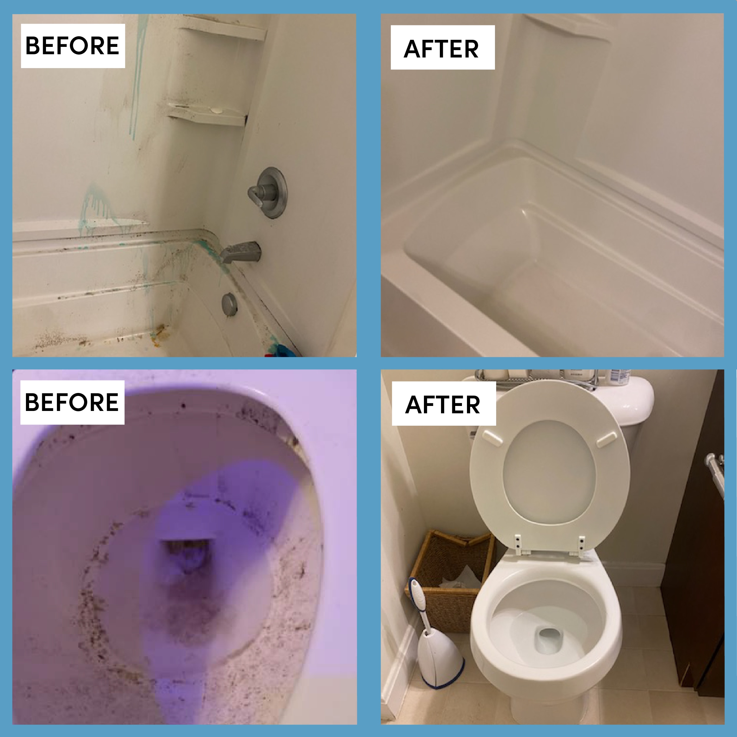 Before/after cleaning service